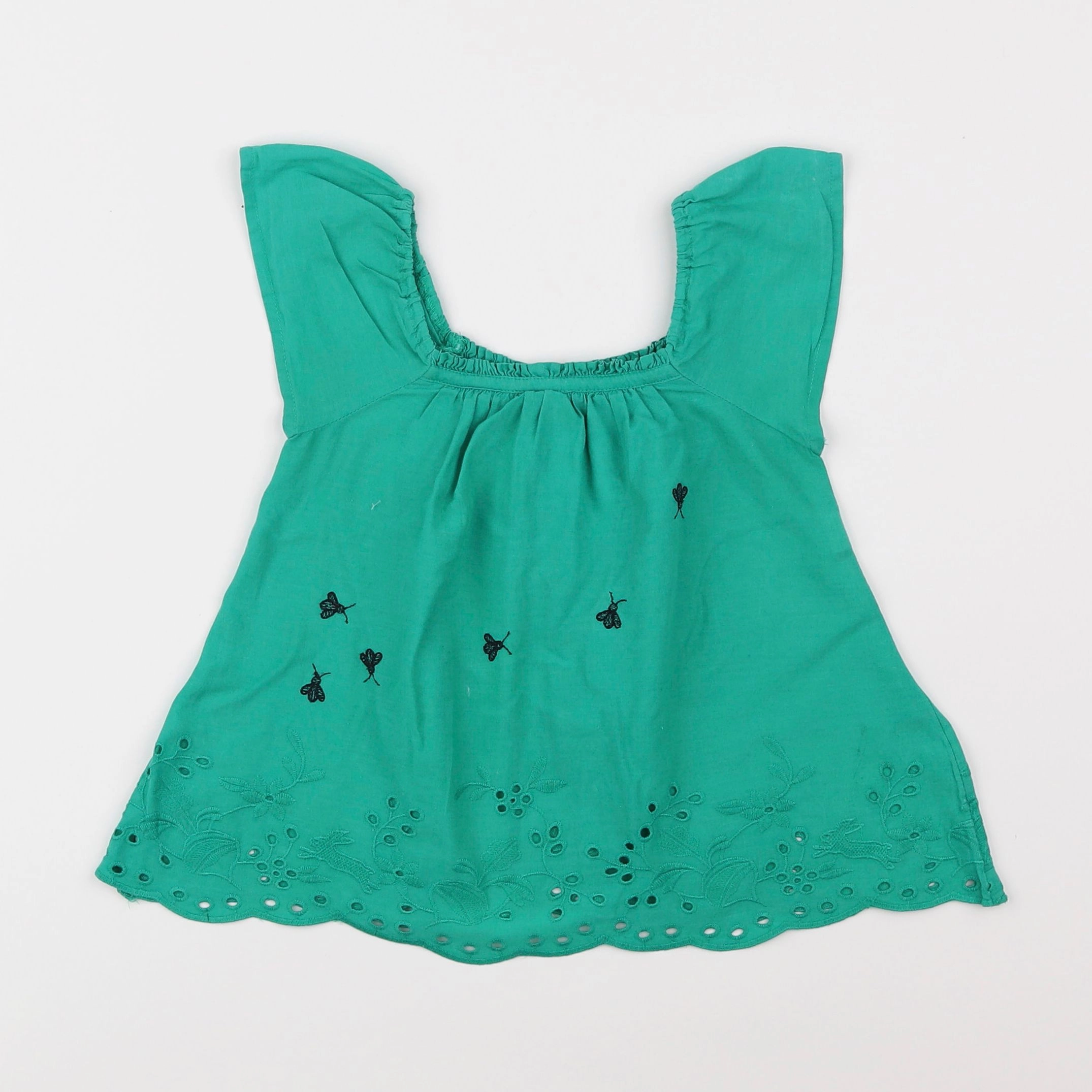 Catimini - blouse vert - 2 ans