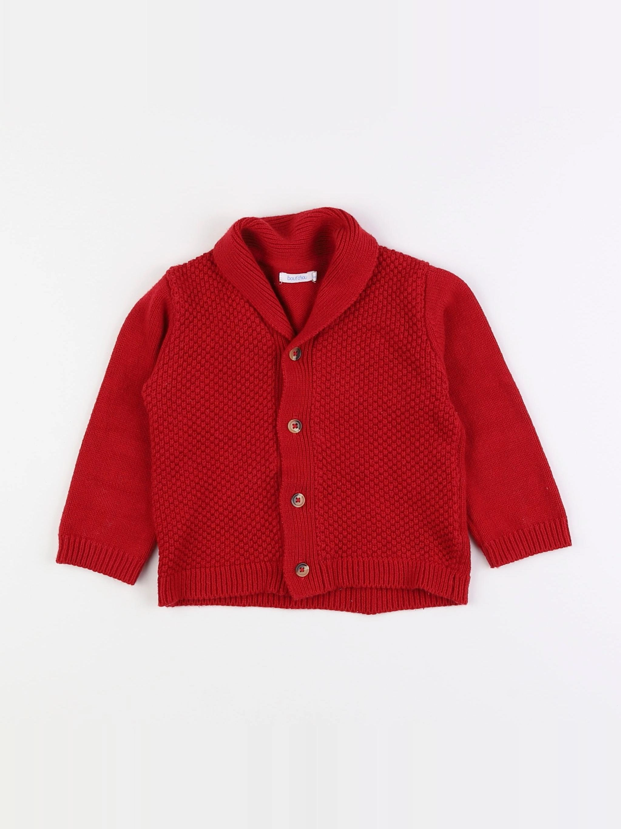 Boutchou - gilet rouge - 18 mois