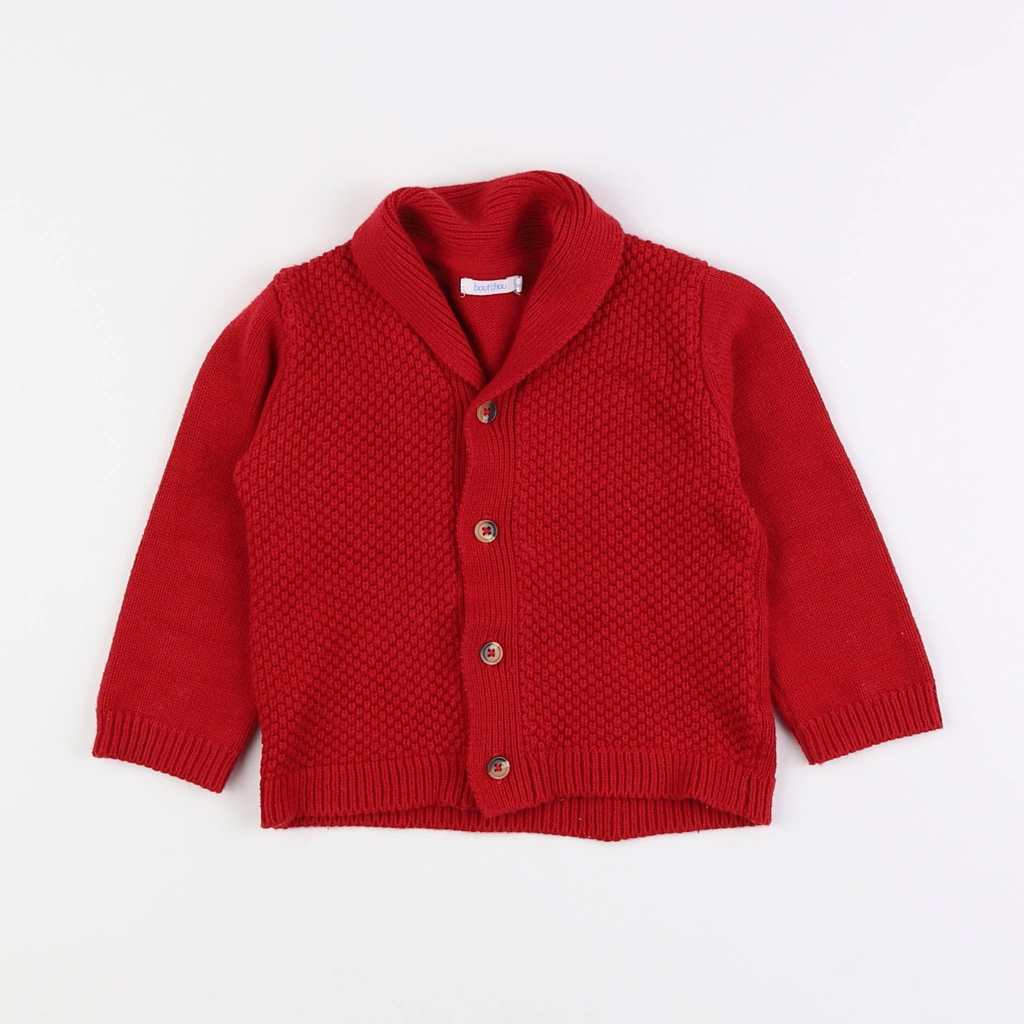 Boutchou - gilet rouge - 18 mois