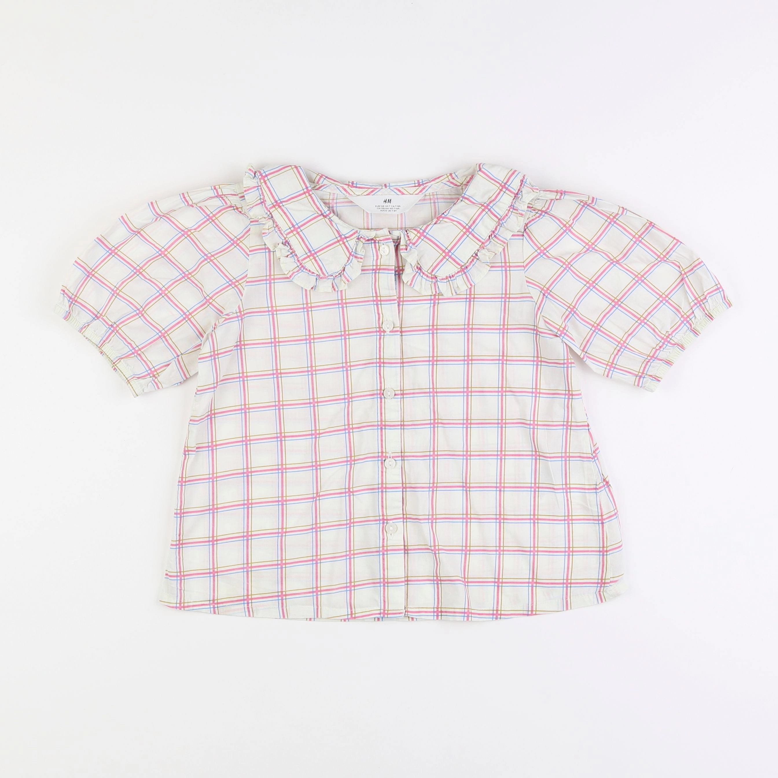 H&M - blouse rose - 7/8 ans