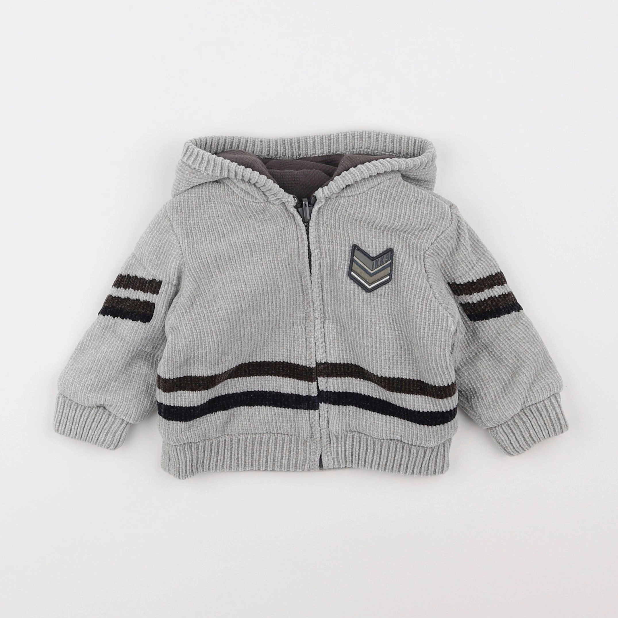 IKKS - sweat réversible gris - 6 mois