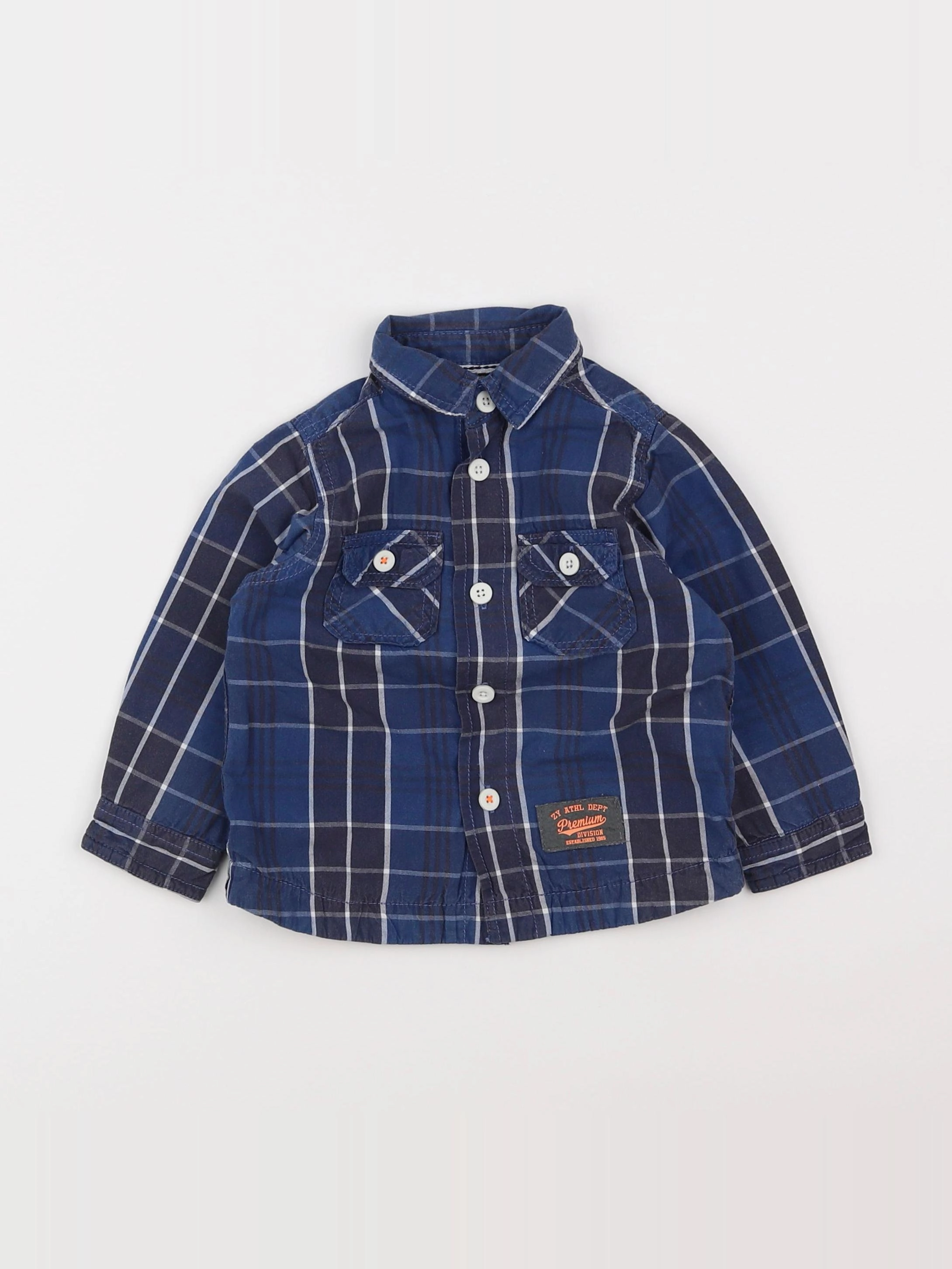 Zippy - chemise bleu, blanc - 12/18 mois