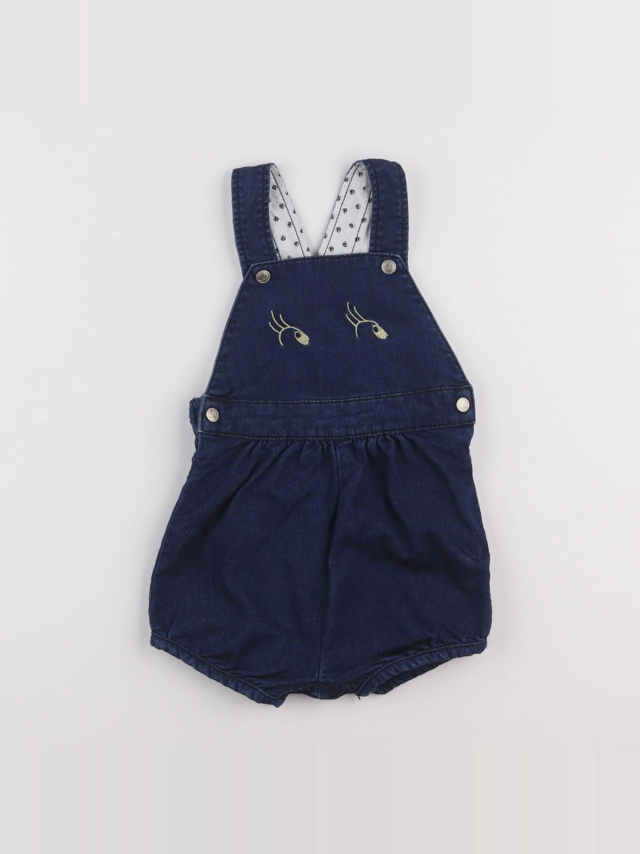 Petit Bateau - salopette bleu - 12 mois