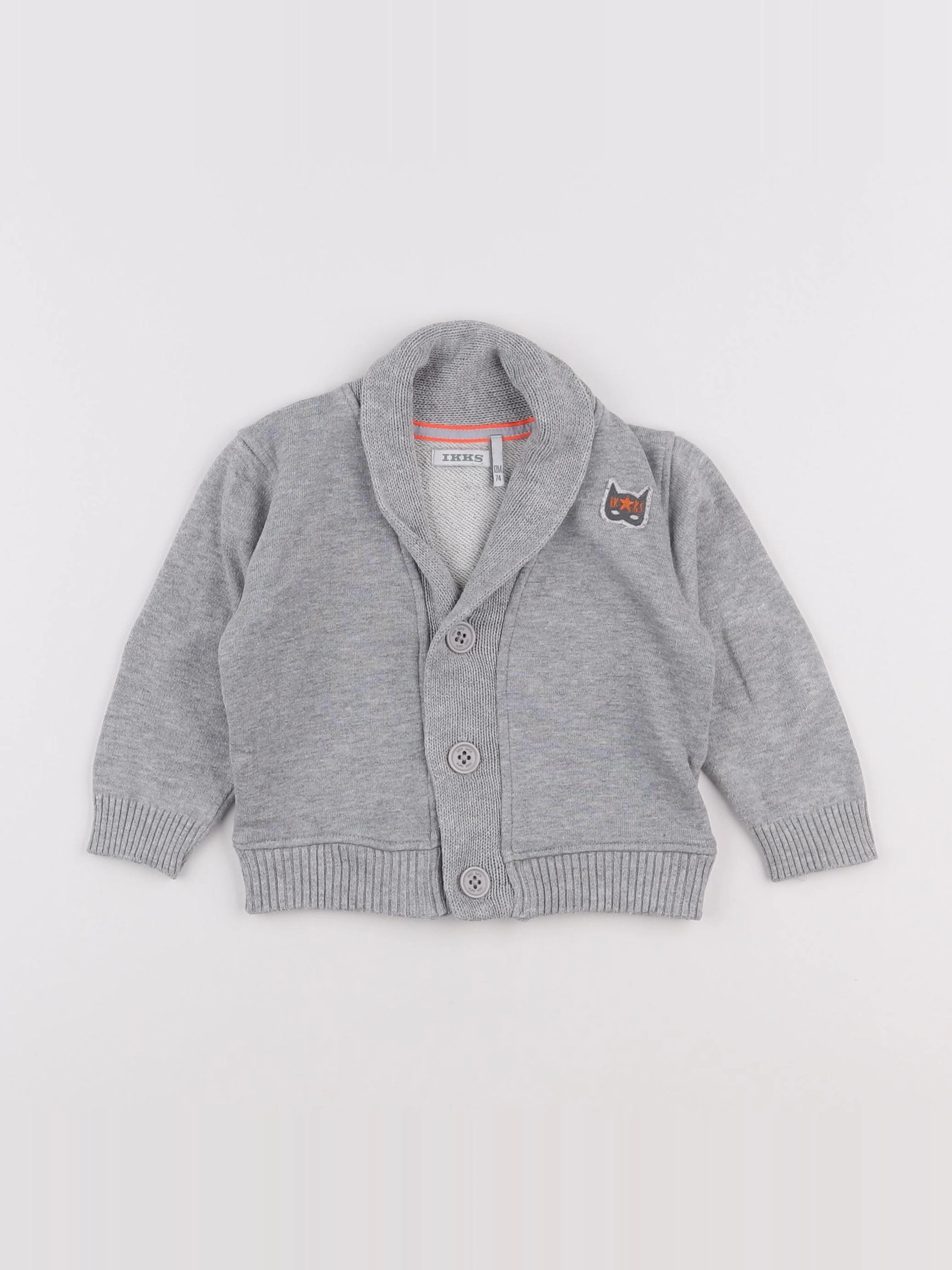 IKKS - gilet gris - 12 mois