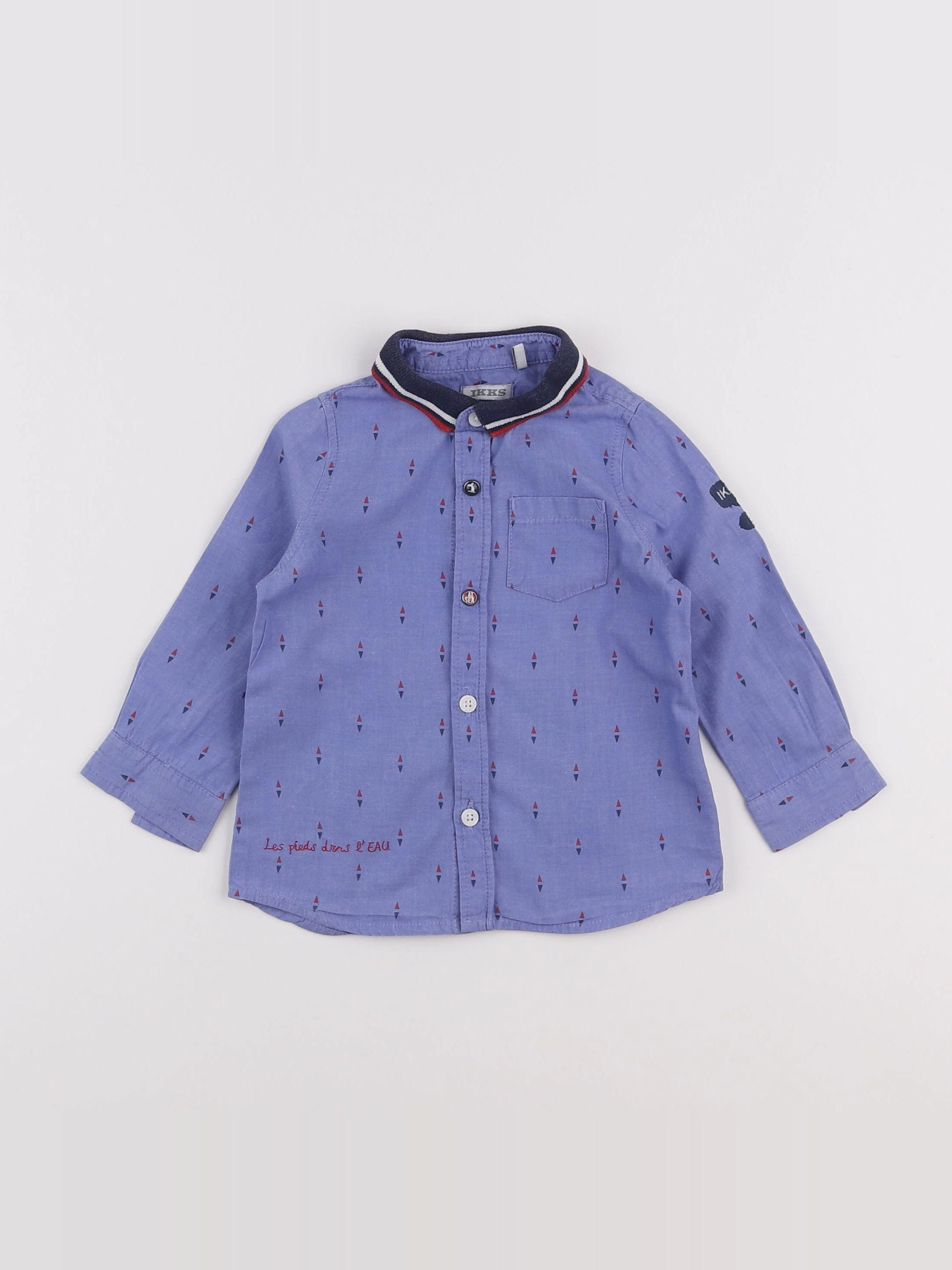 IKKS - chemise bleu - 12 mois