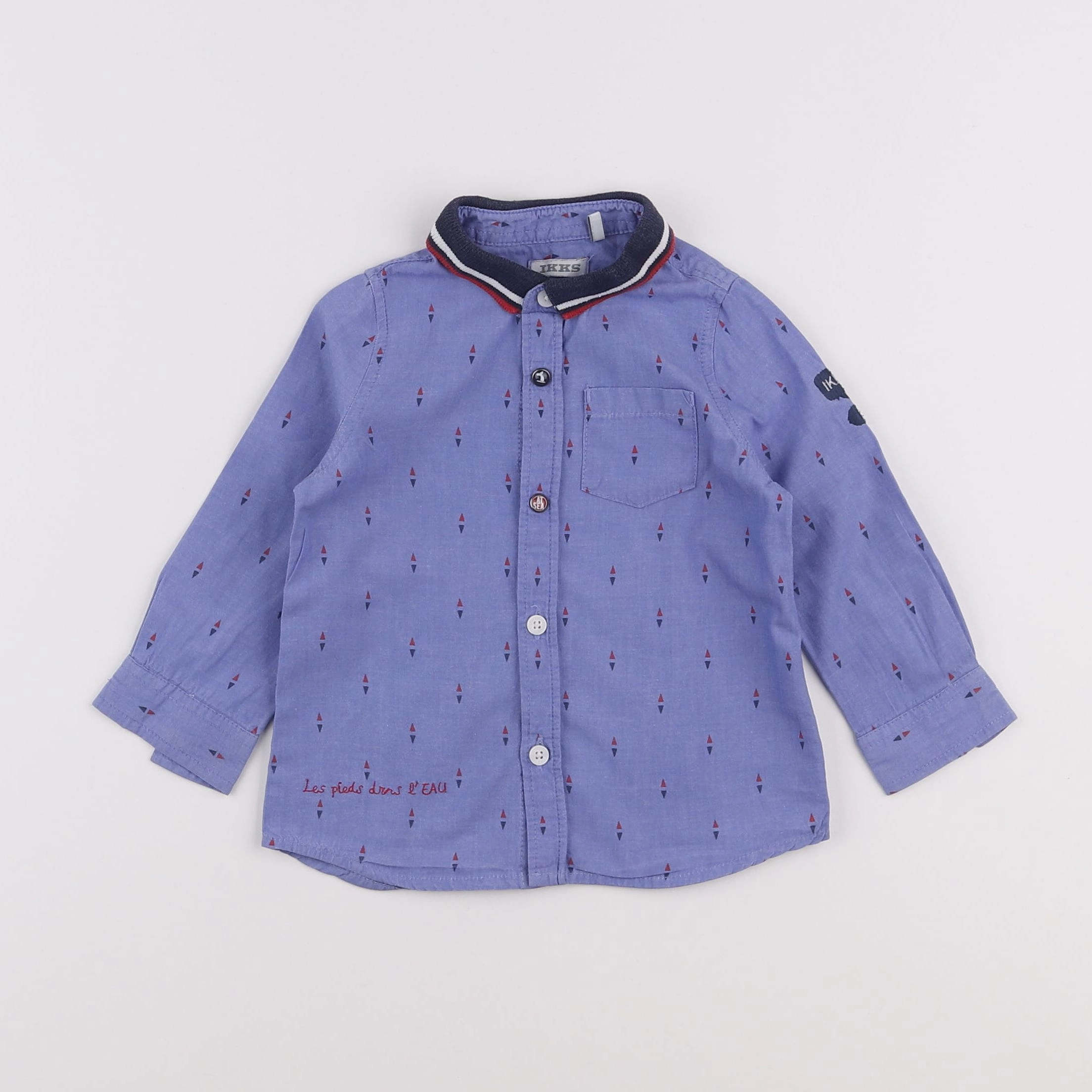 IKKS - chemise bleu - 12 mois