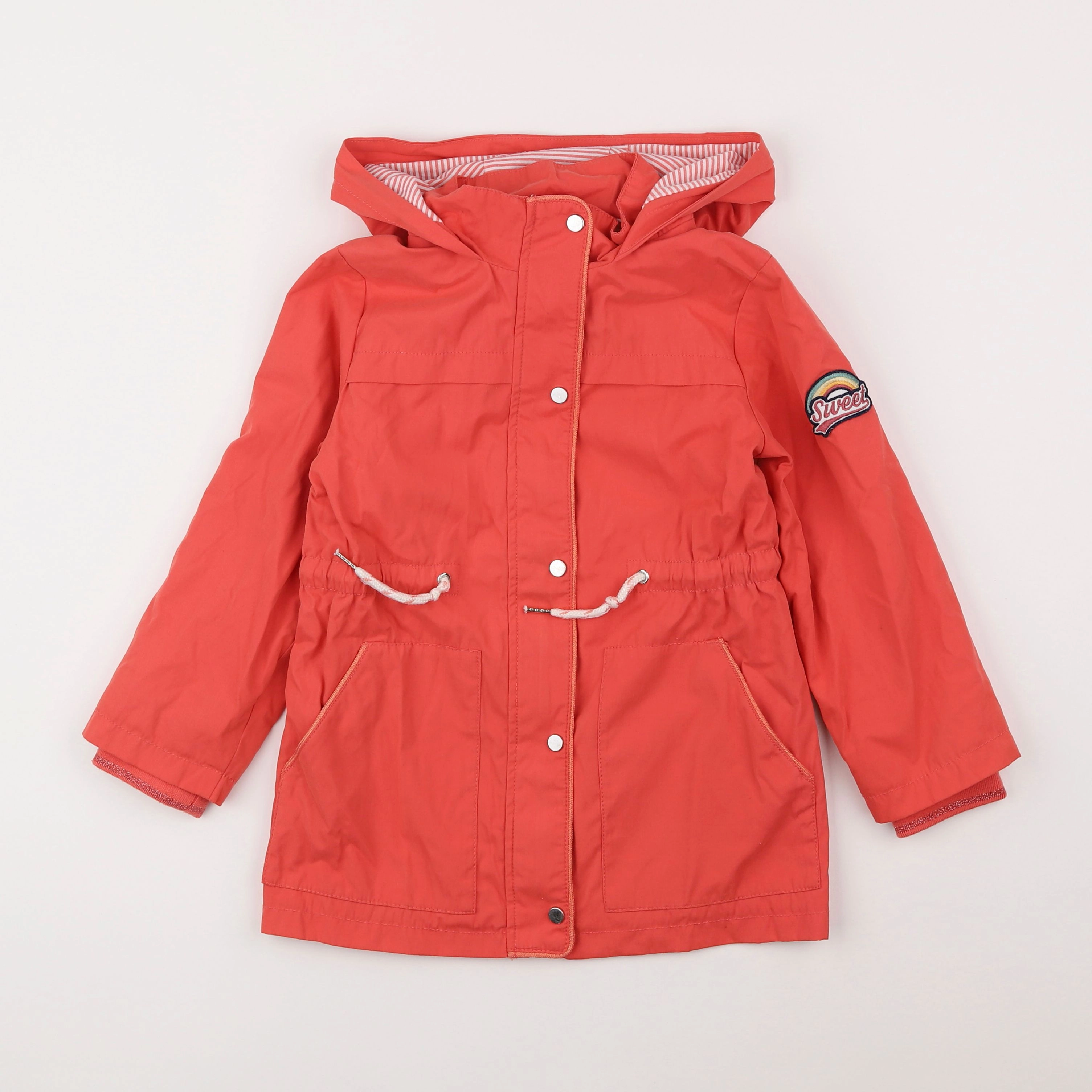 Vertbaudet - manteau orange - 6 ans