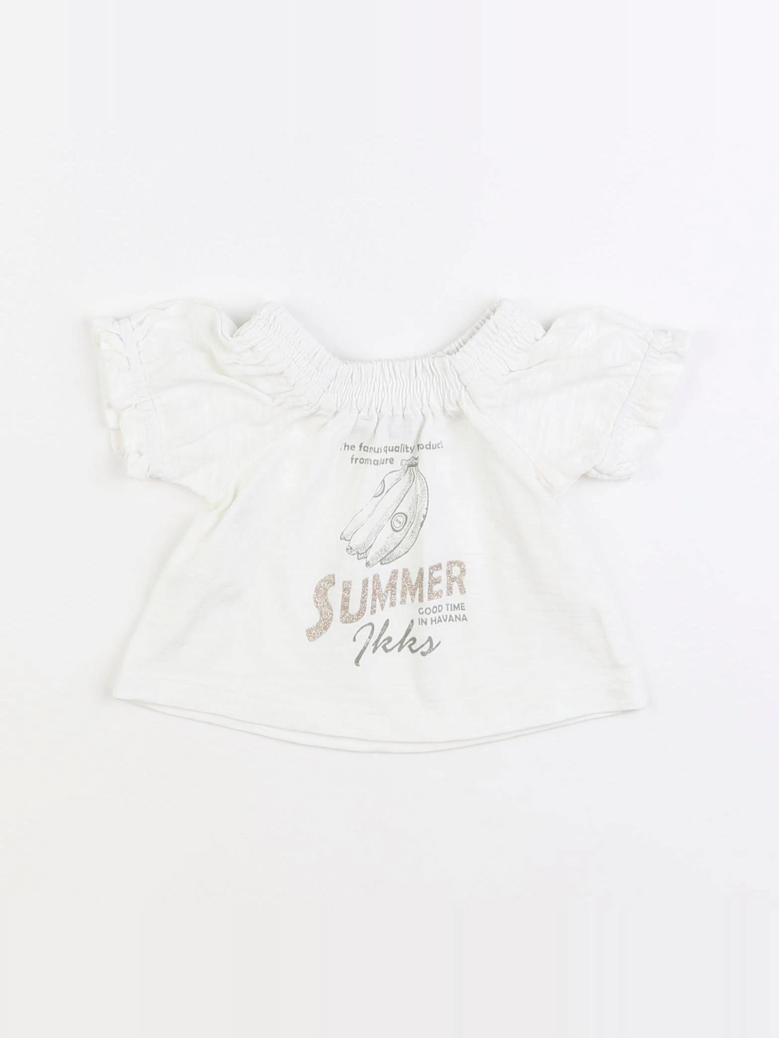 IKKS - tee-shirt blanc - 6 mois