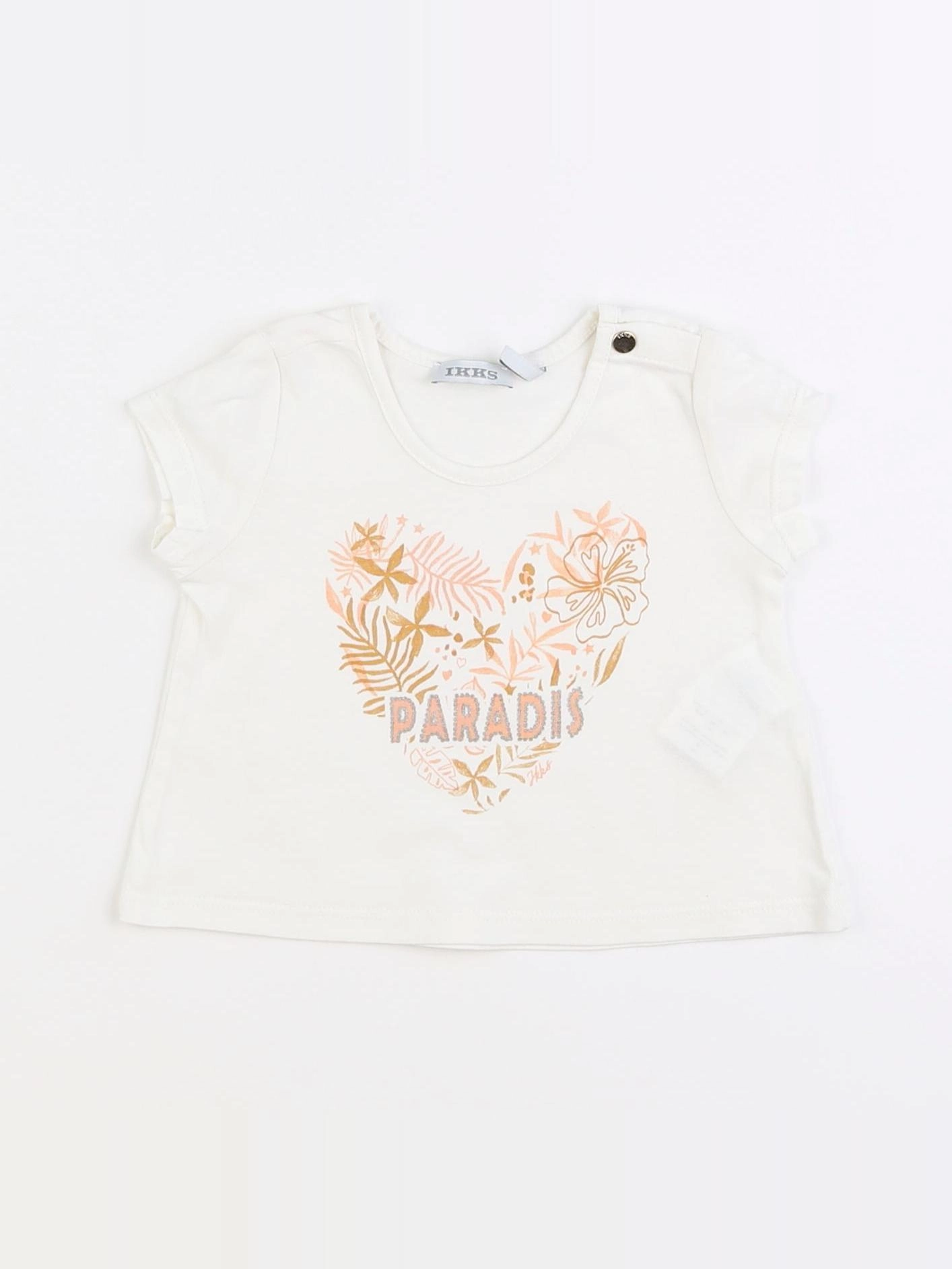 IKKS - tee-shirt blanc - 3 mois