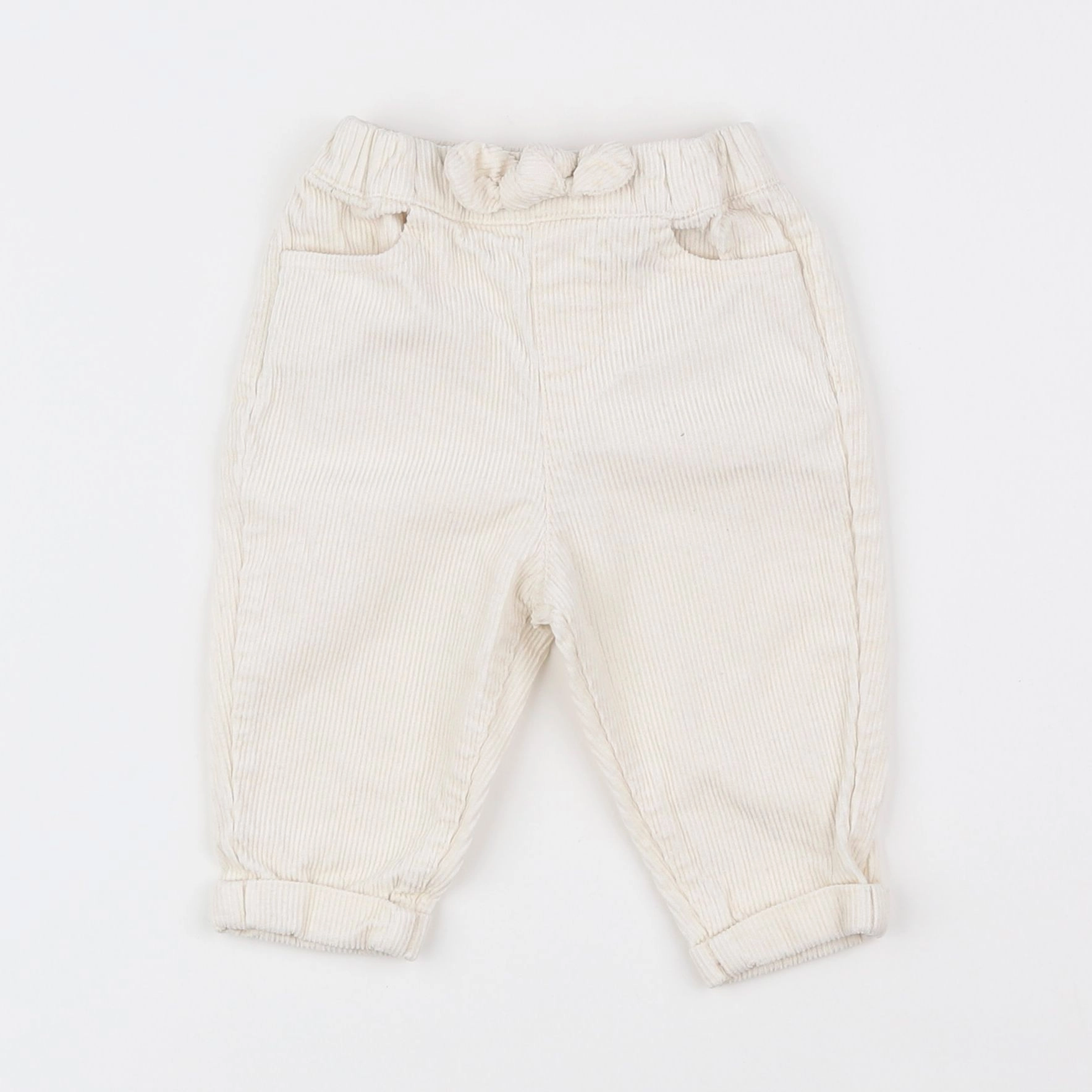 Vertbaudet - pantalon beige - 6 mois