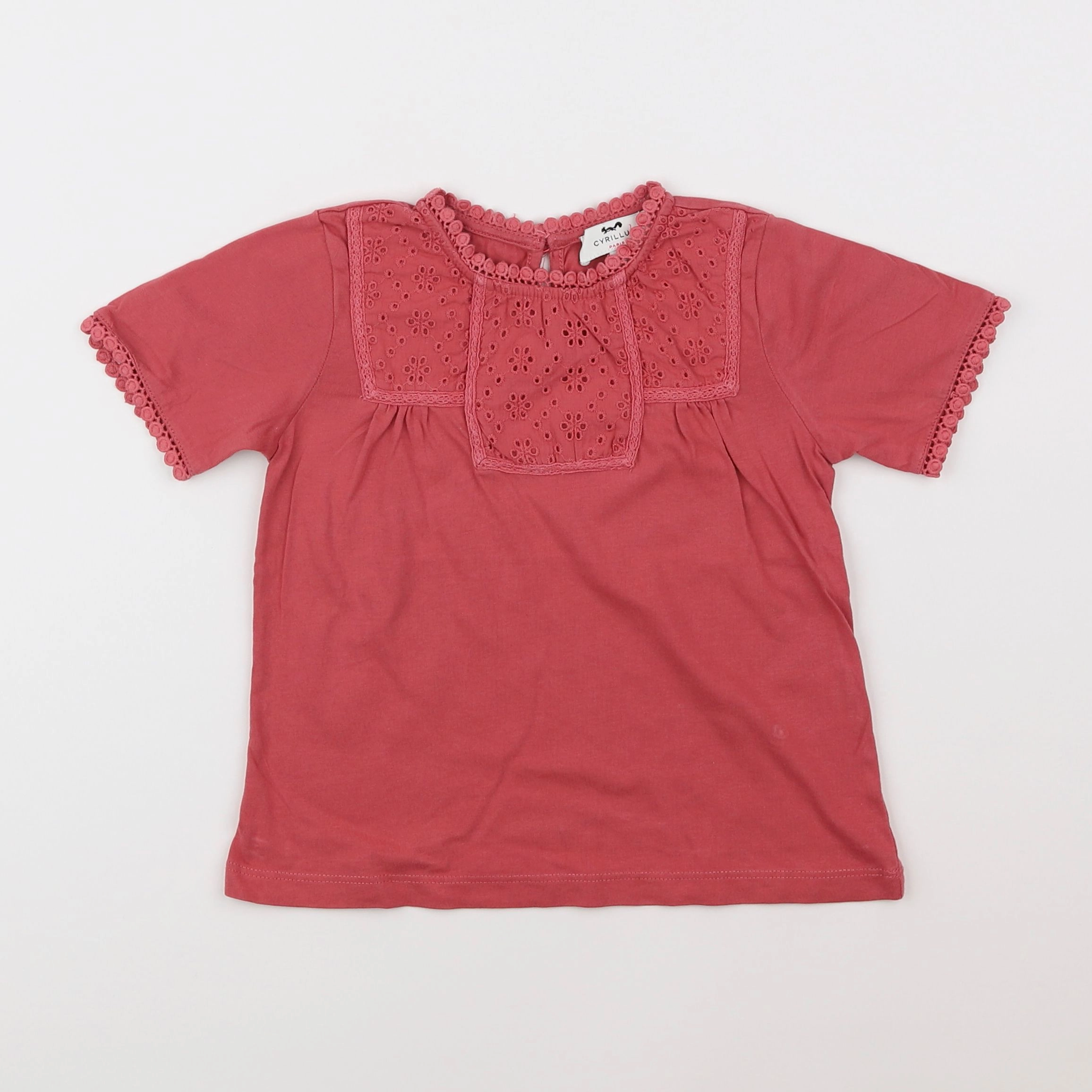 Cyrillus - tee-shirt rose - 4 ans