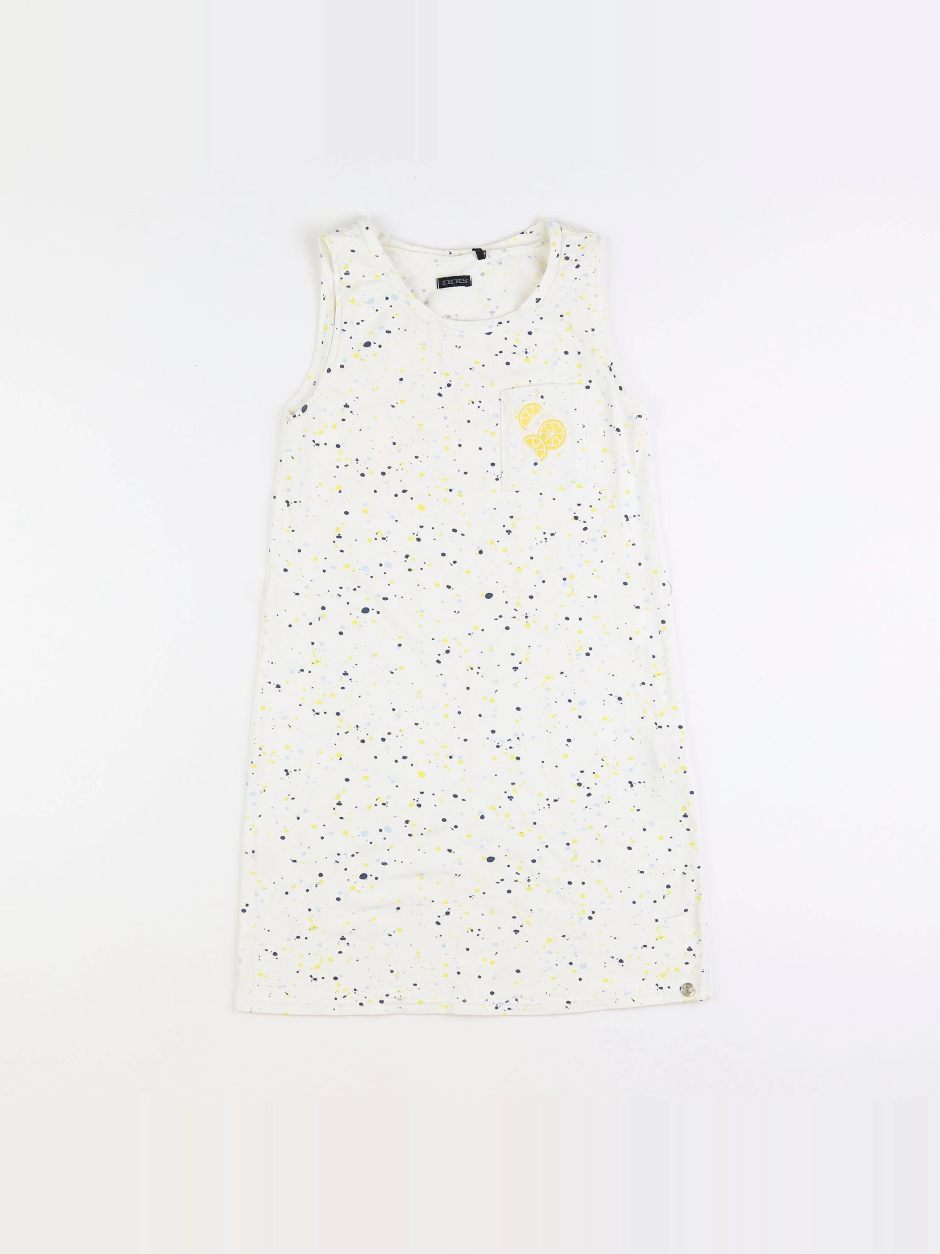 IKKS - robe blanc, bleu - 10 ans