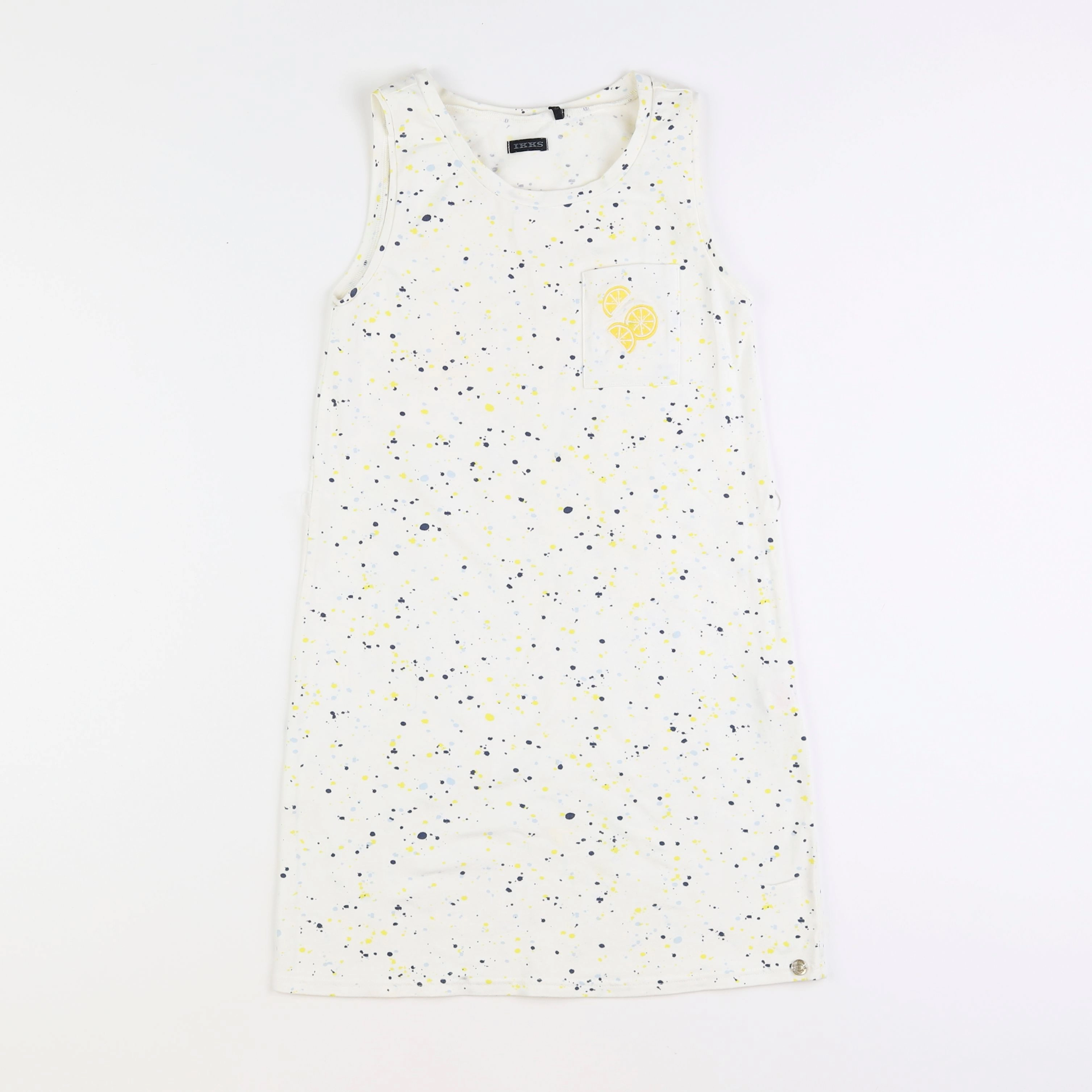 IKKS - robe blanc, bleu - 10 ans