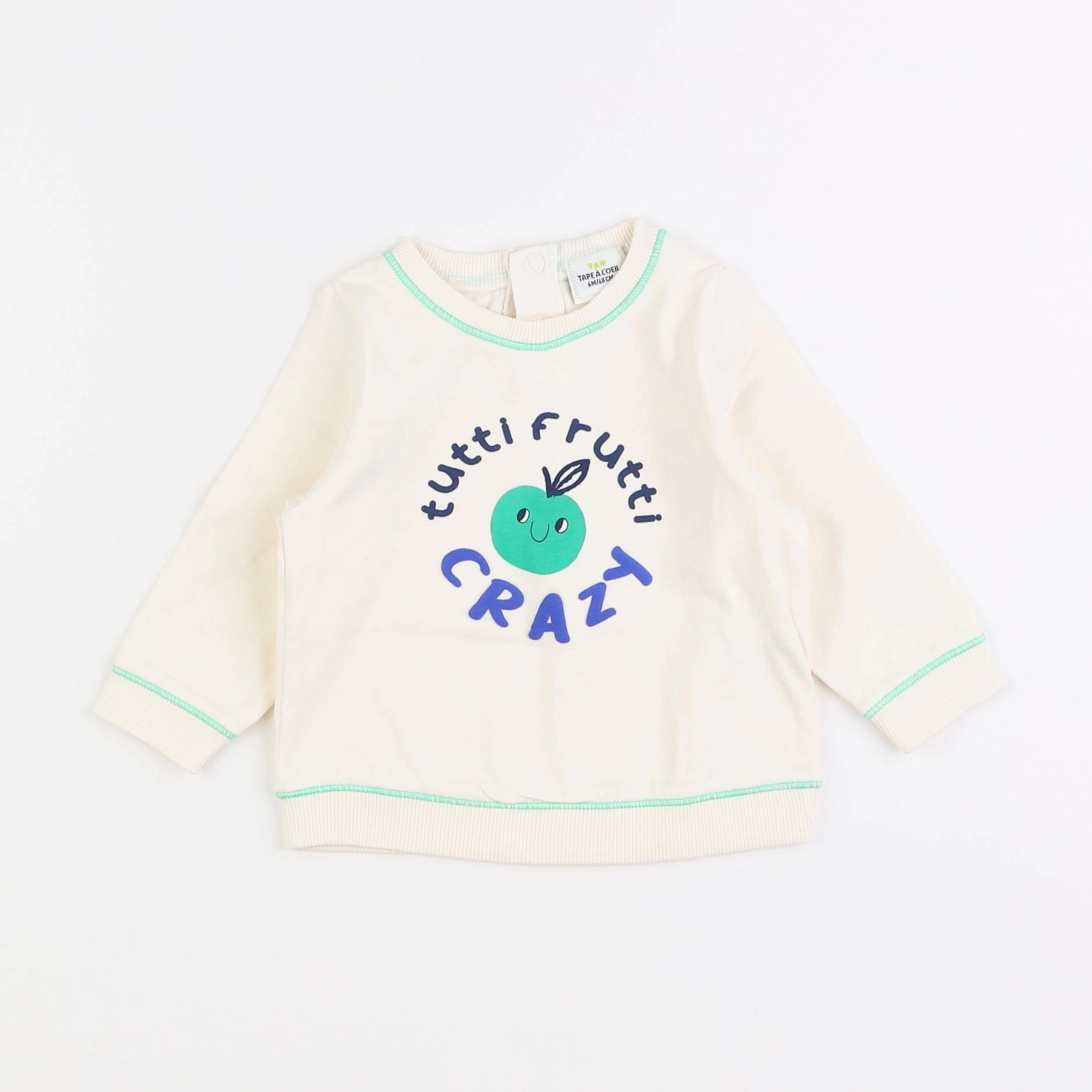 Tape à l'oeil - sweat beige - 6 mois