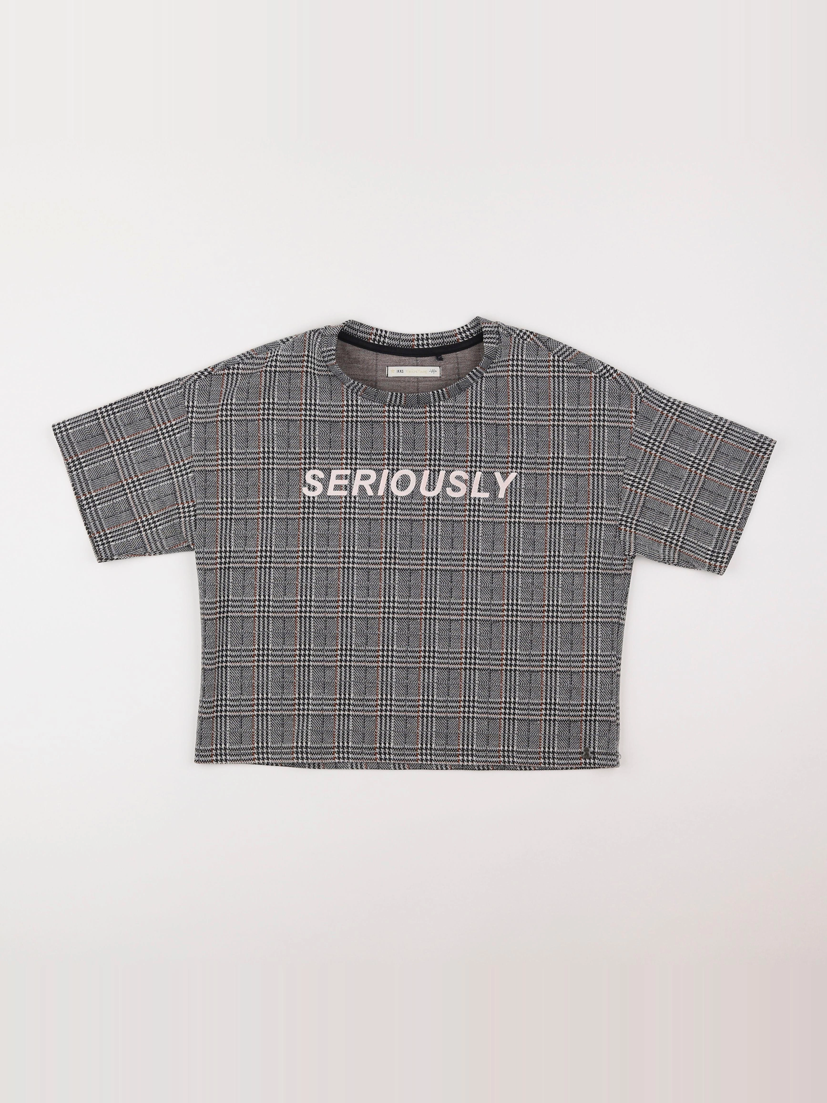 IKKS - tee-shirt gris - 12 ans