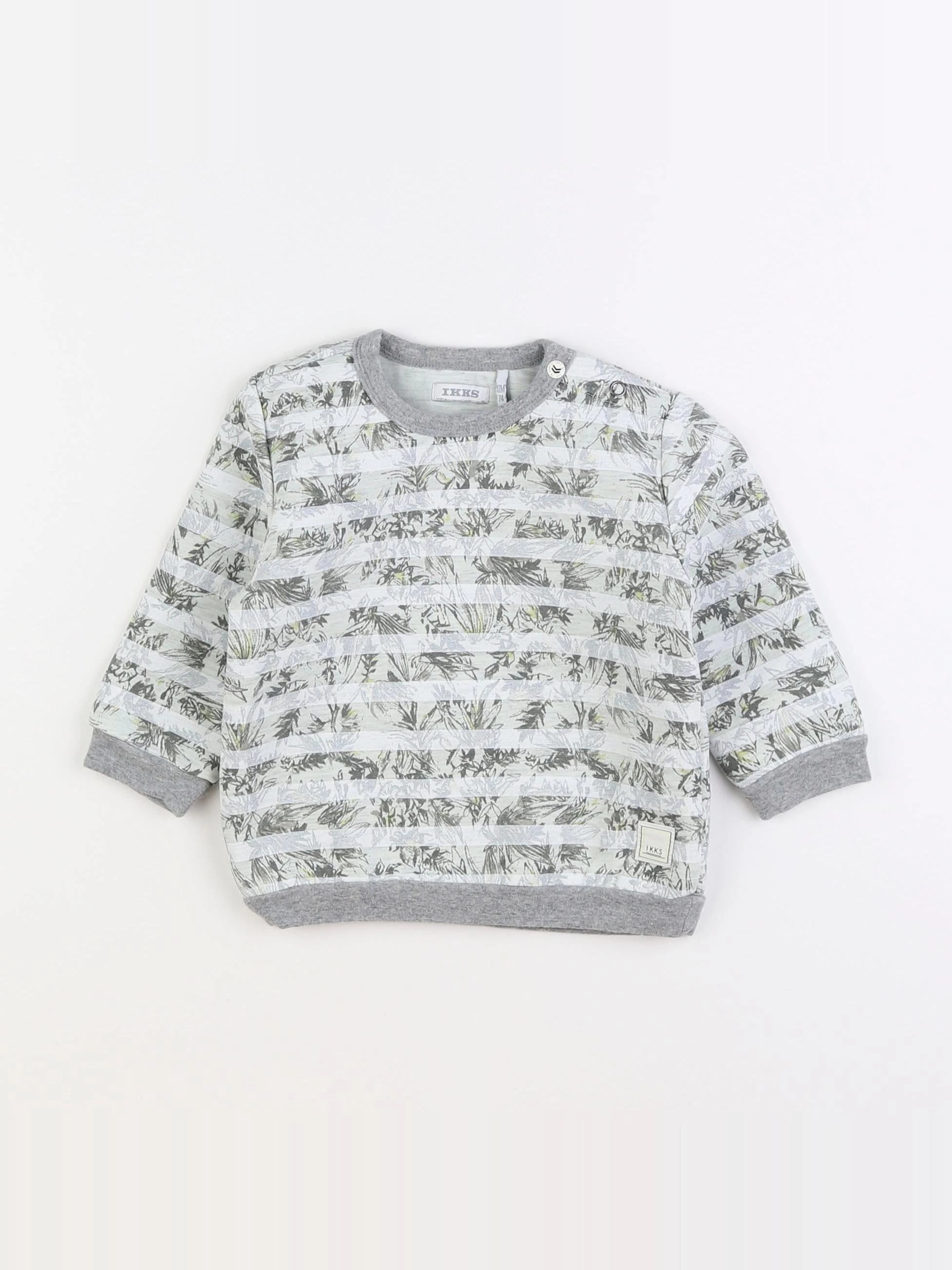 IKKS - sweat gris - 12 mois