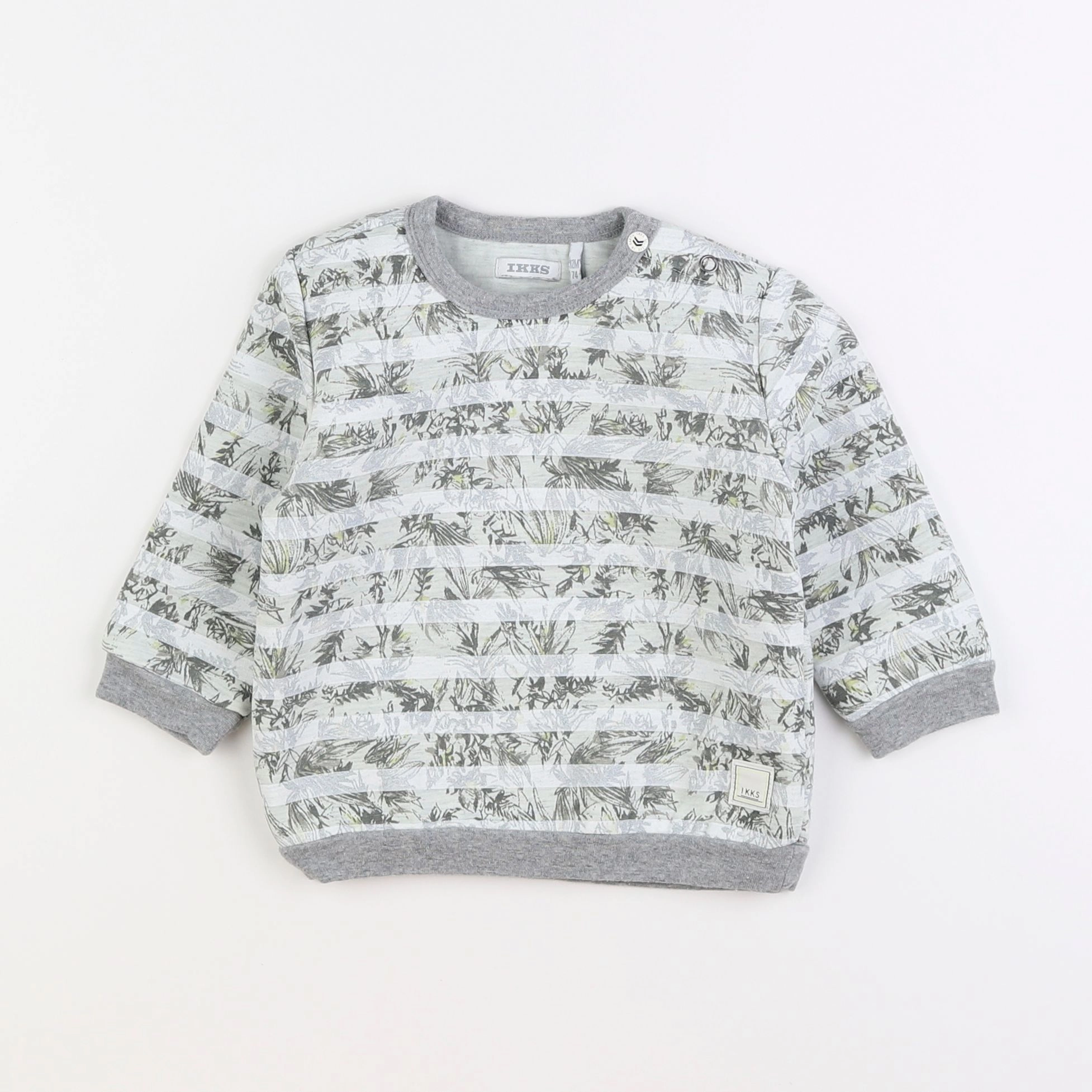 IKKS - sweat gris - 12 mois