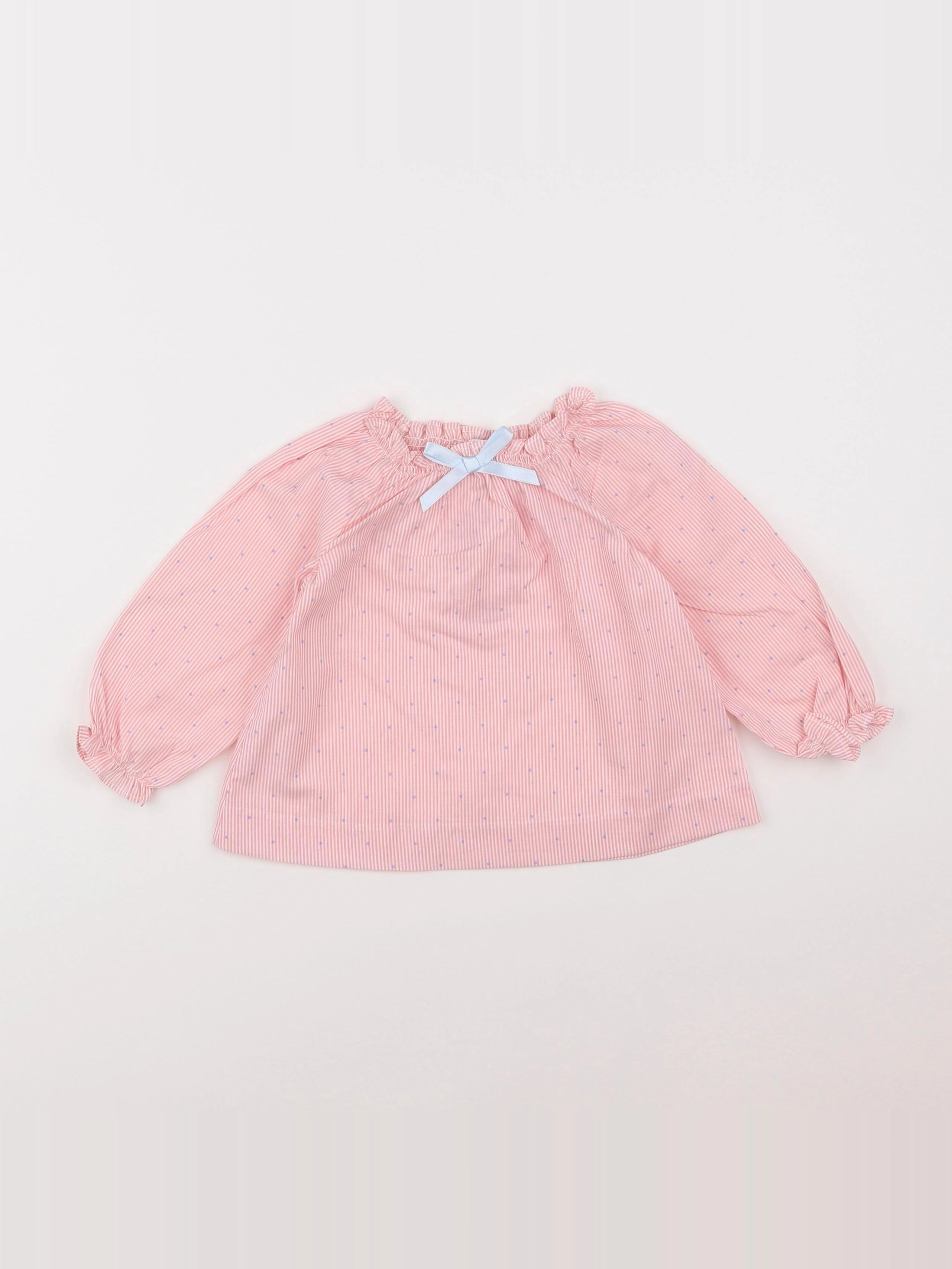 Jacadi - blouse rose - 12 mois