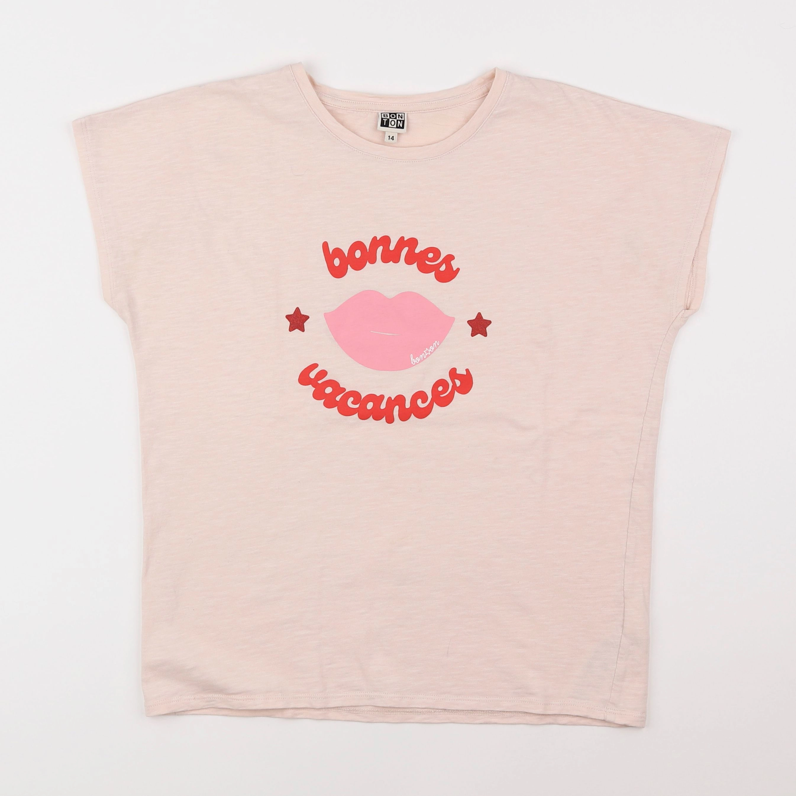 Bonton - tee-shirt rose - 14 ans