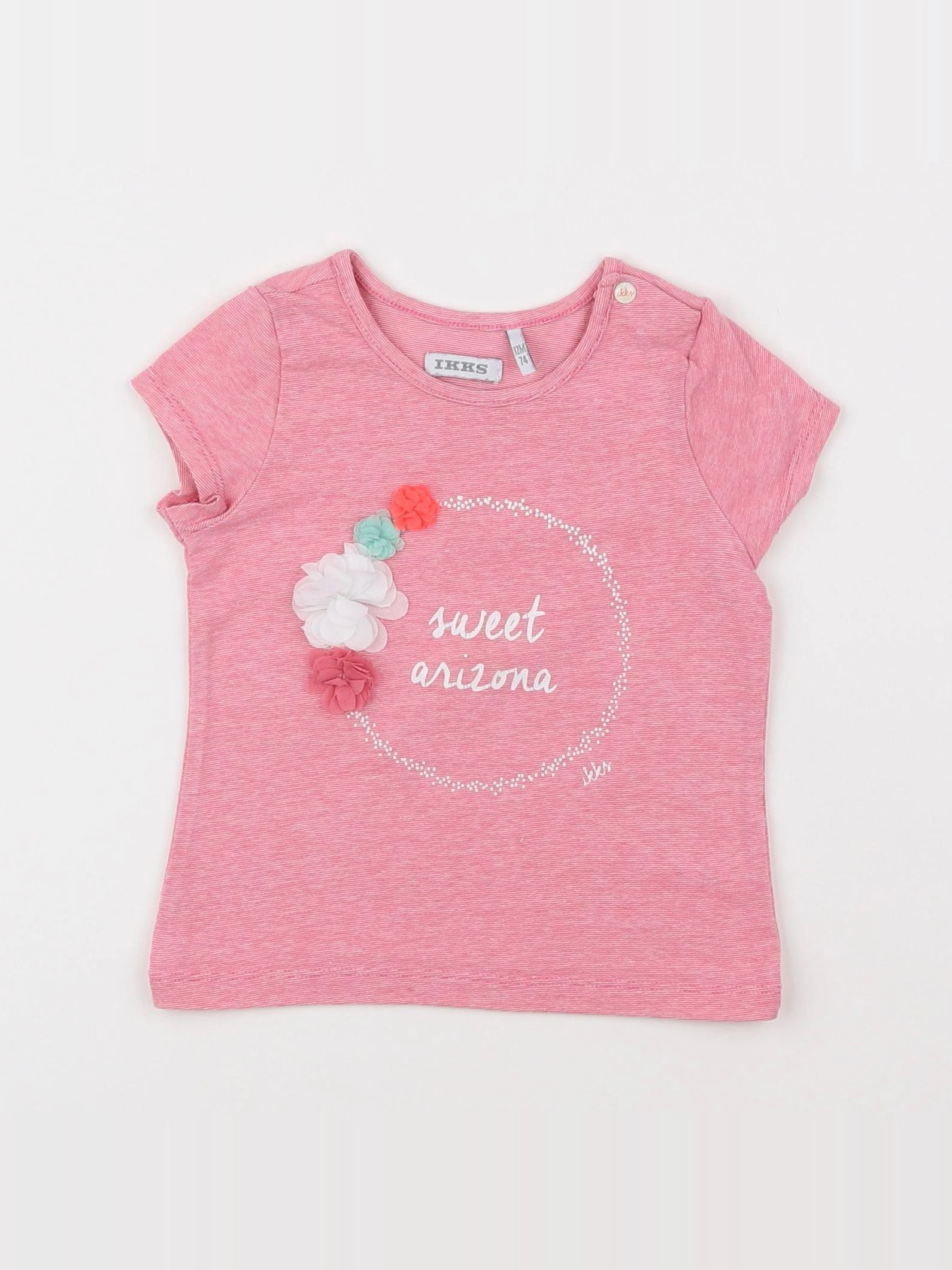 IKKS - tee-shirt rose - 12 mois