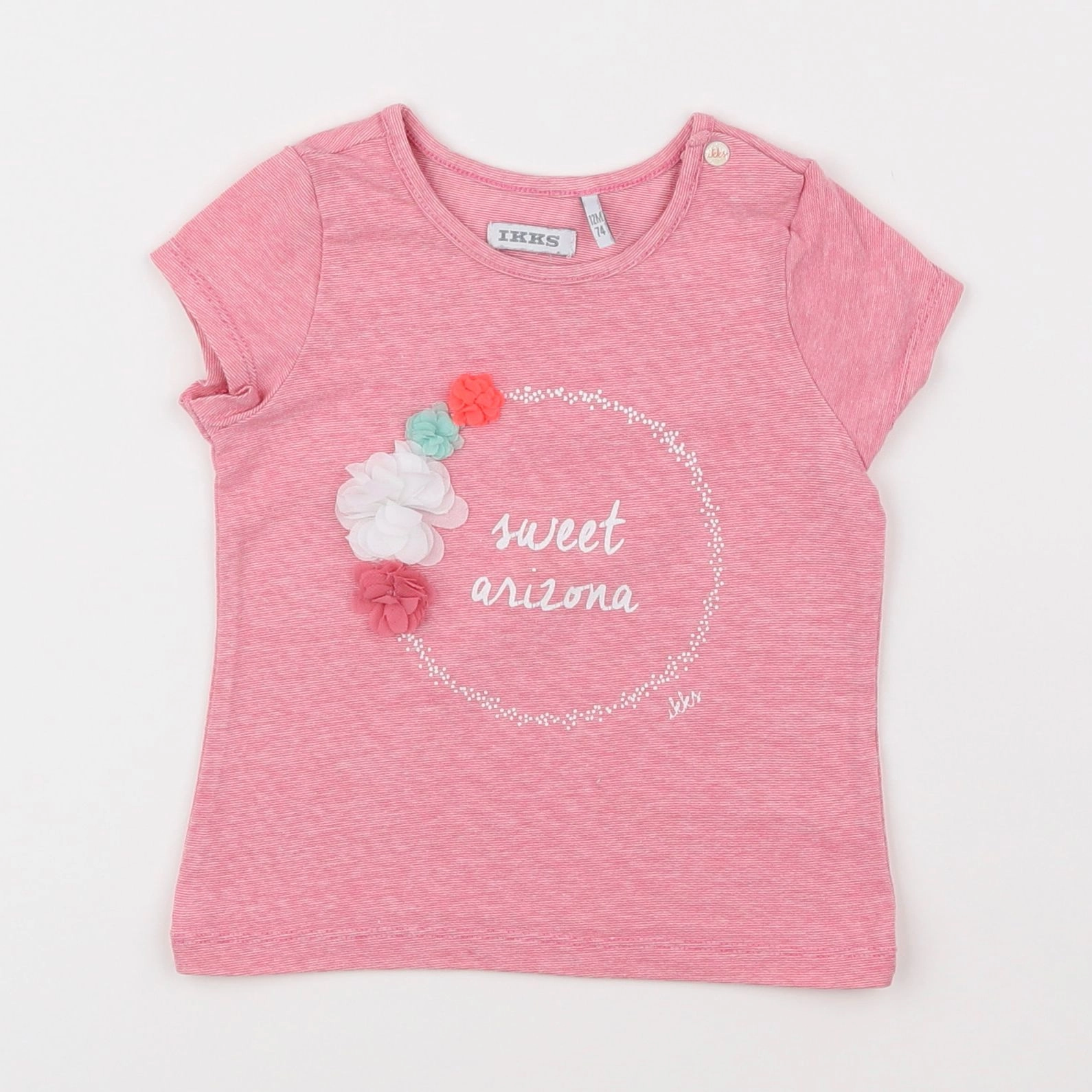 IKKS - tee-shirt rose - 12 mois