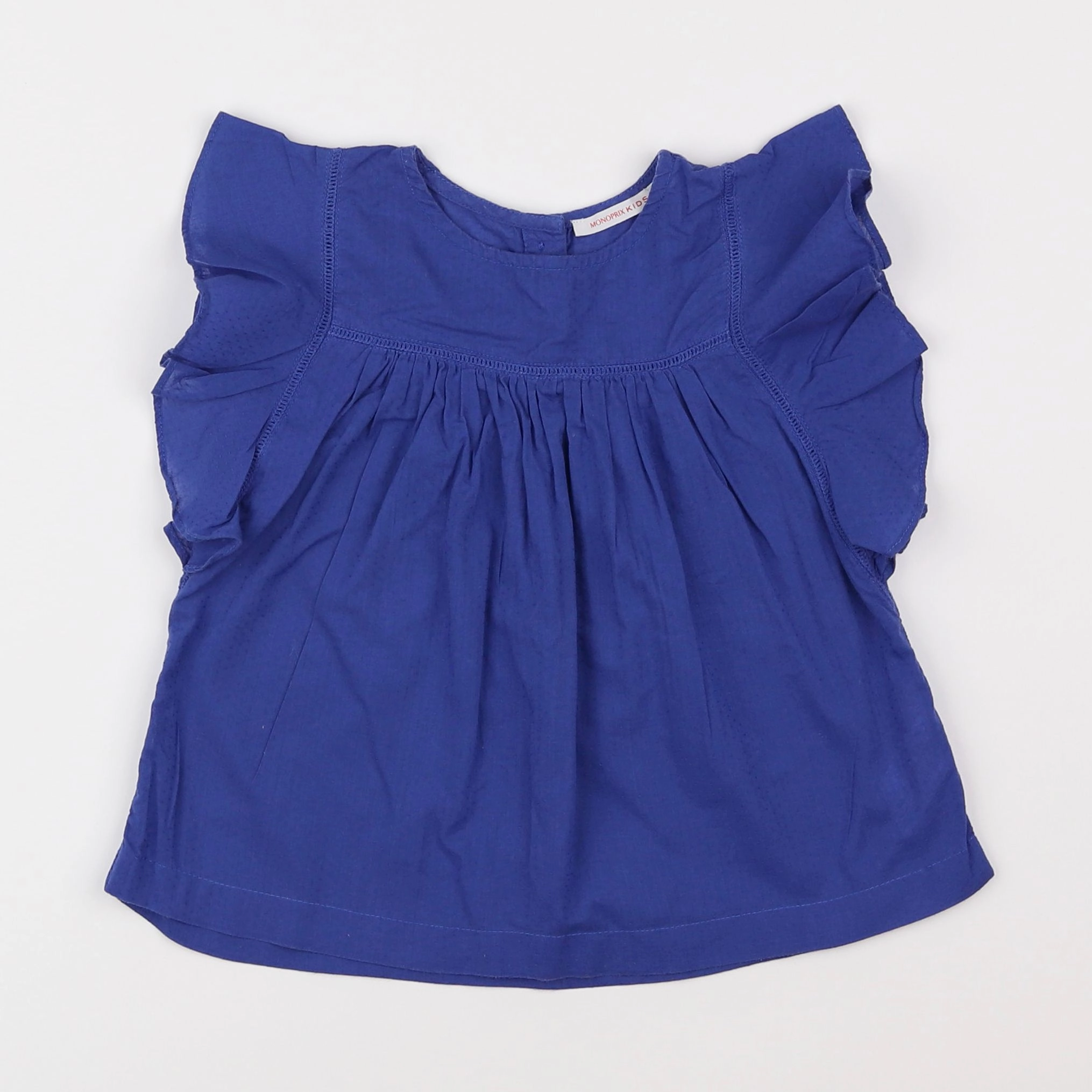 Monoprix - blouse bleu - 4 ans