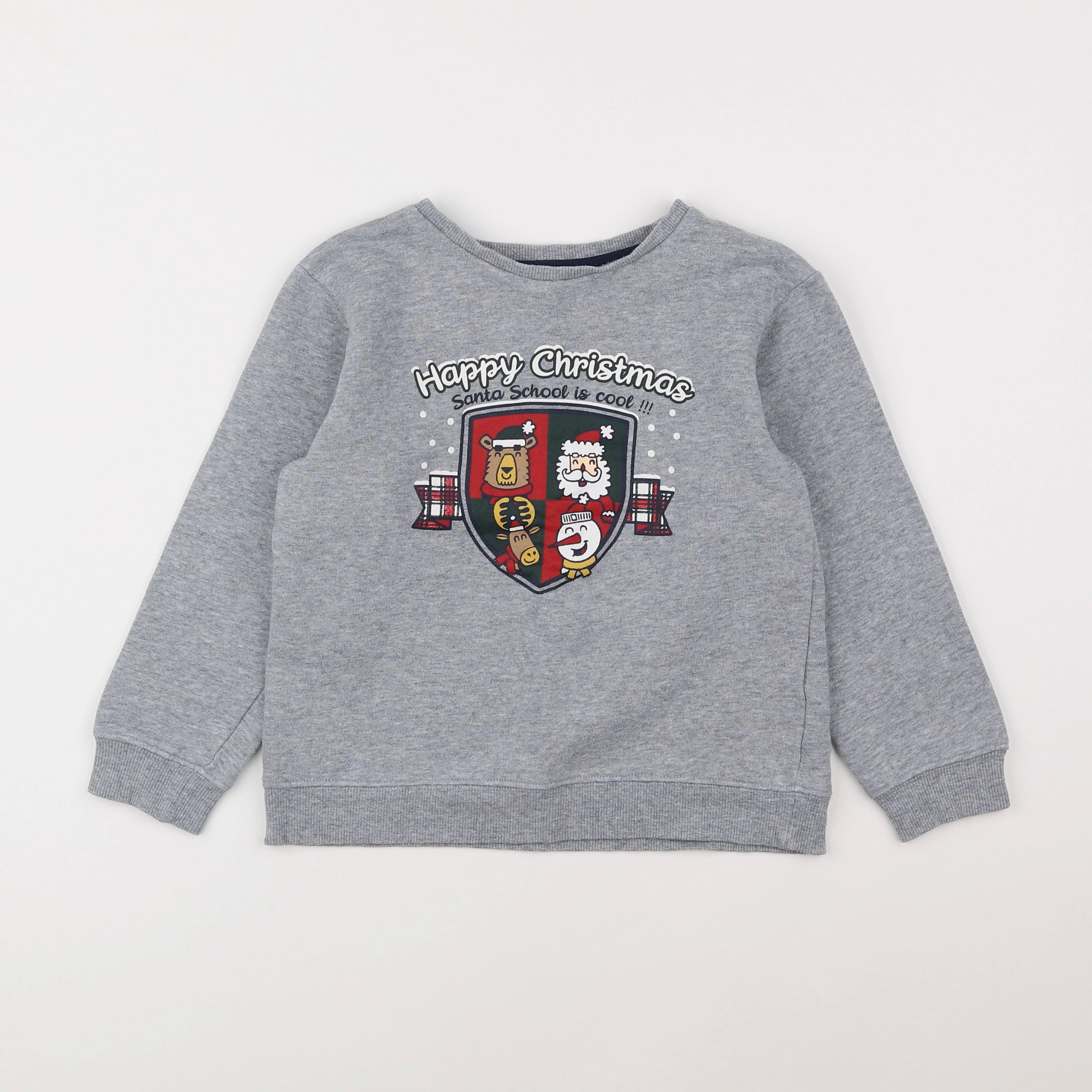 Vertbaudet - sweat gris - 8 ans