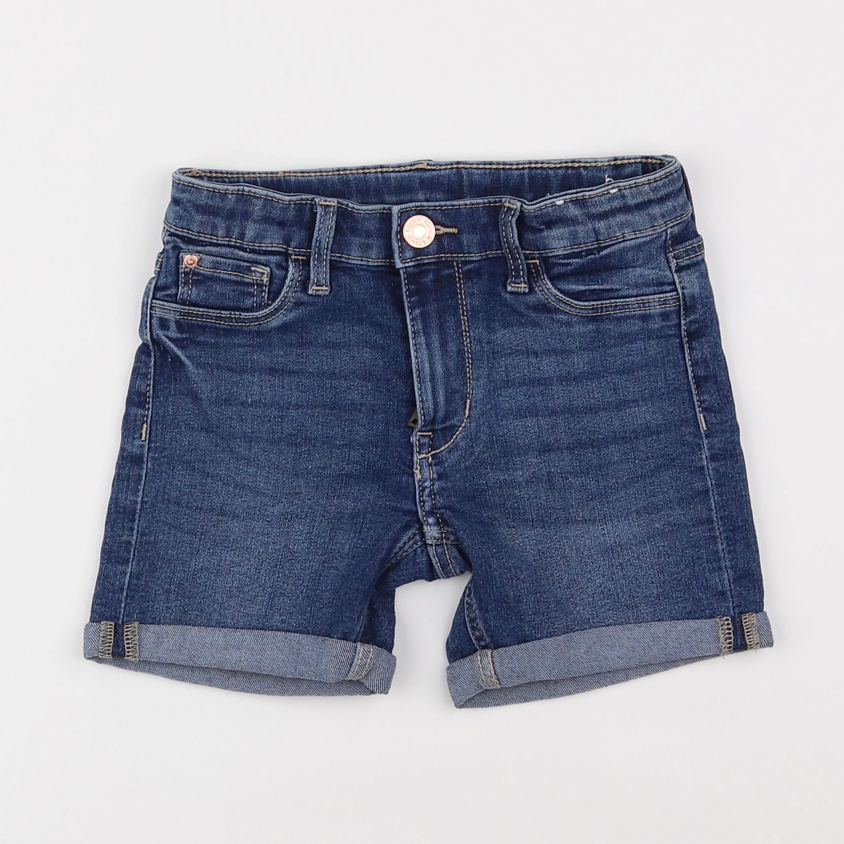 H&M - short bleu - 3/4 ans