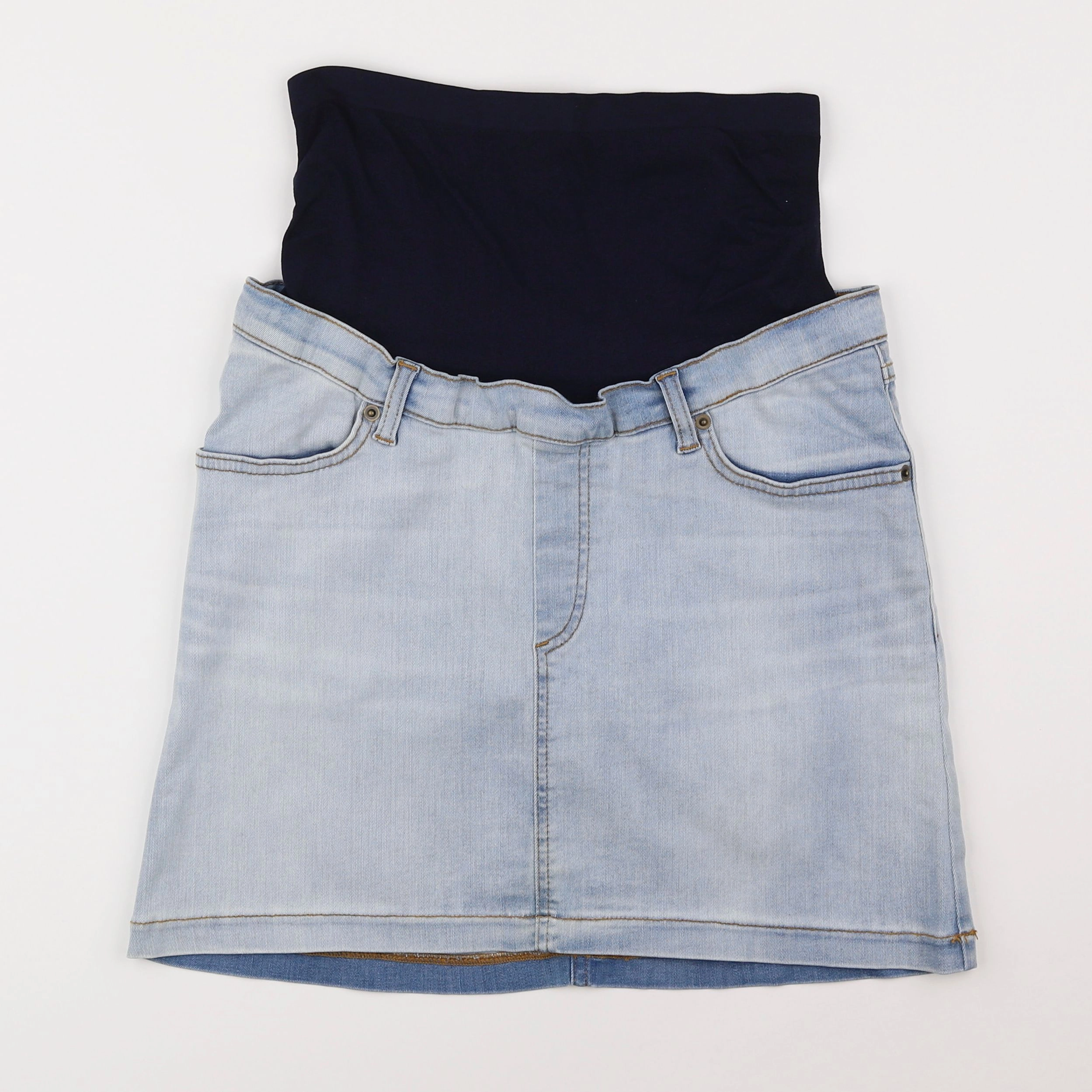 Envie de fraise - jupe grossesse bleu - 36