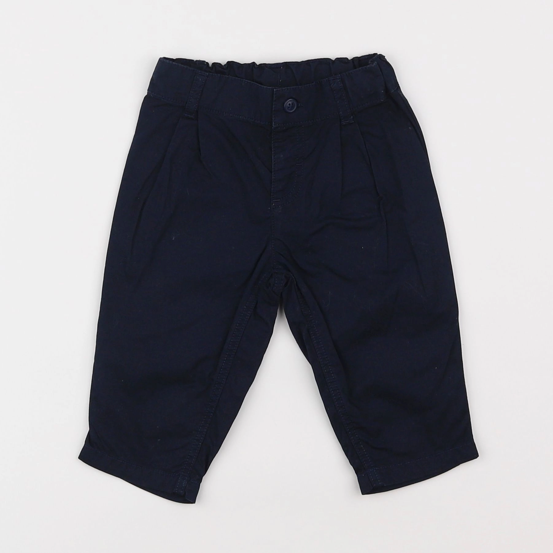 Petit Bateau - pantalon bleu - 6 mois