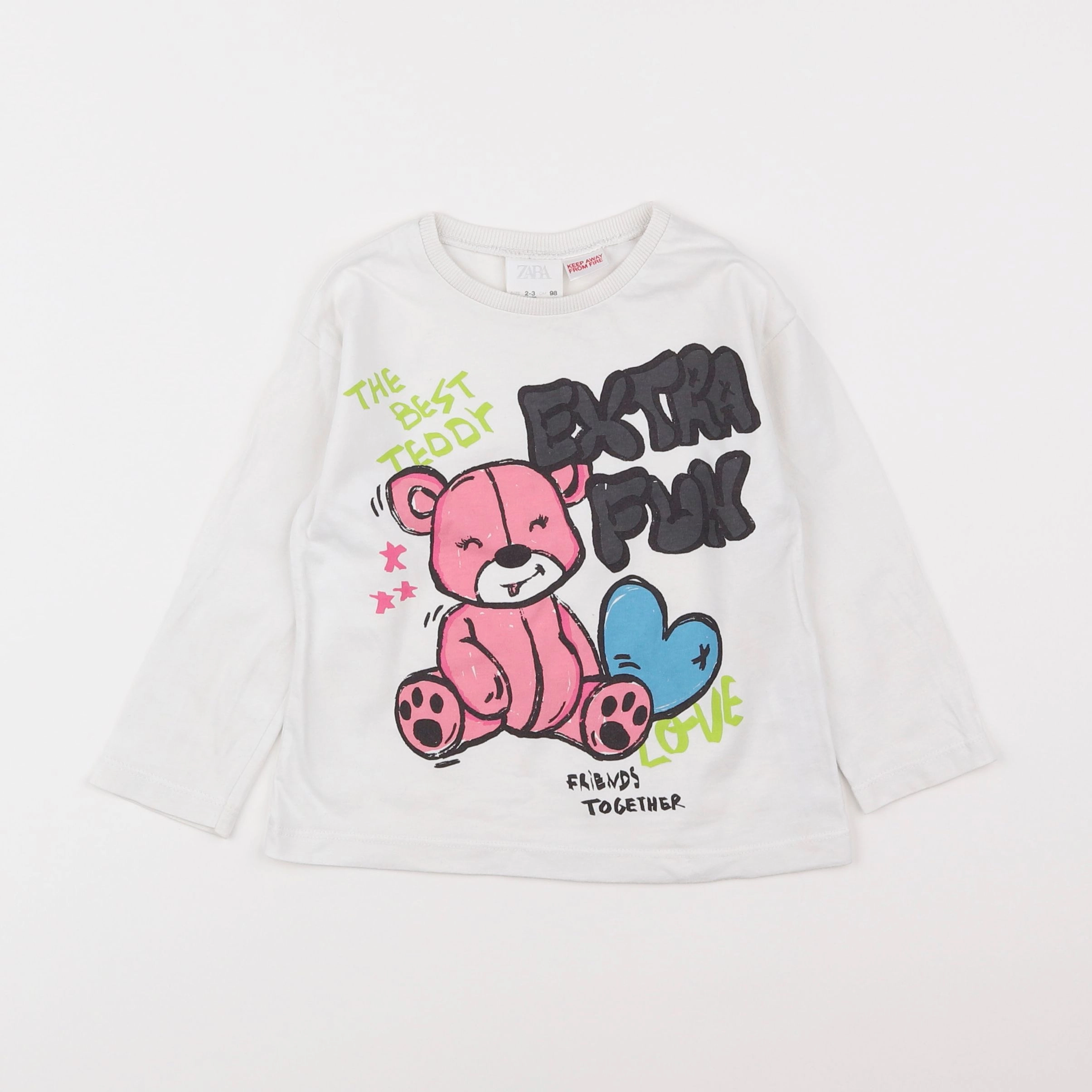 Zara - tee-shirt blanc - 2/3 ans