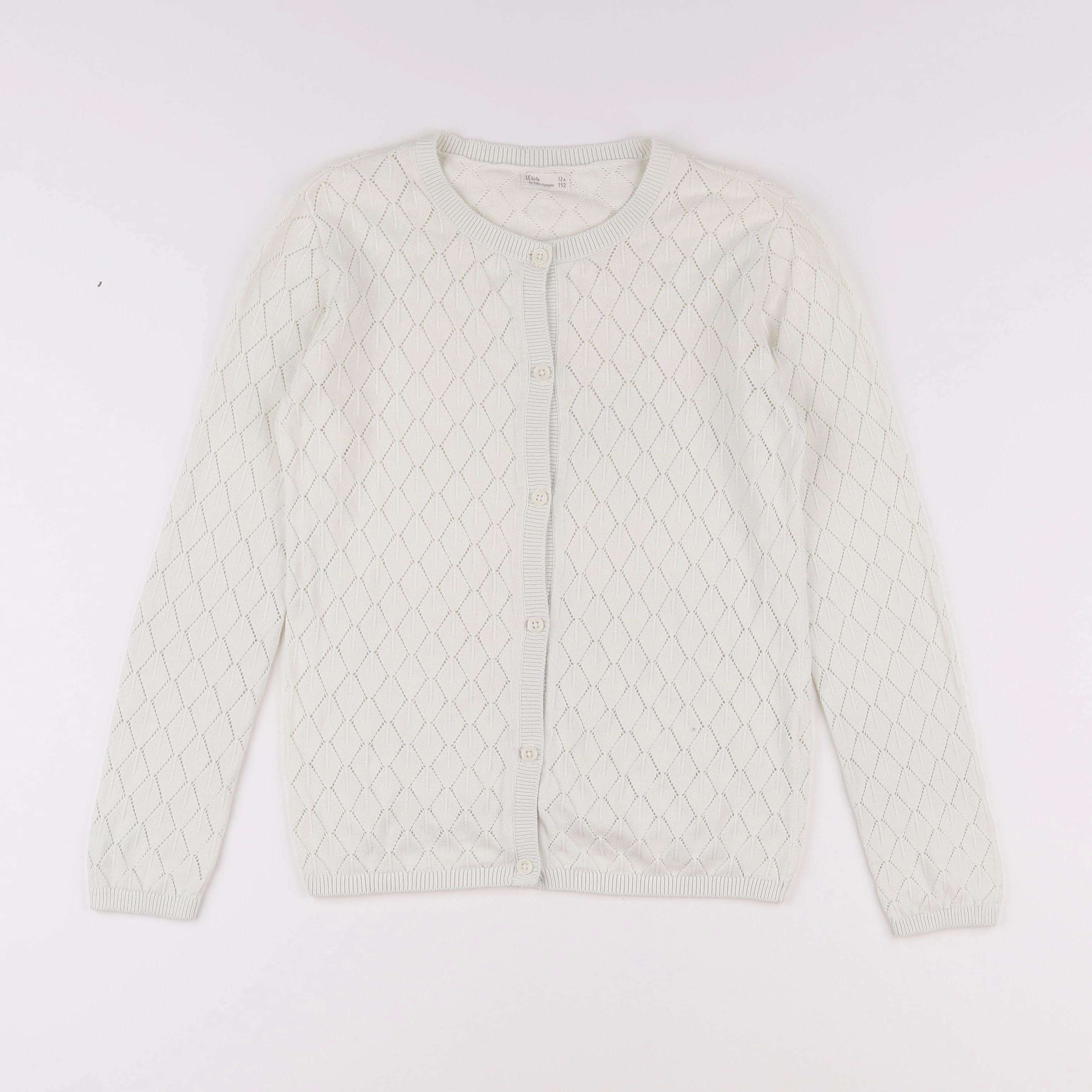 Little Cigogne - gilet blanc - 12 ans