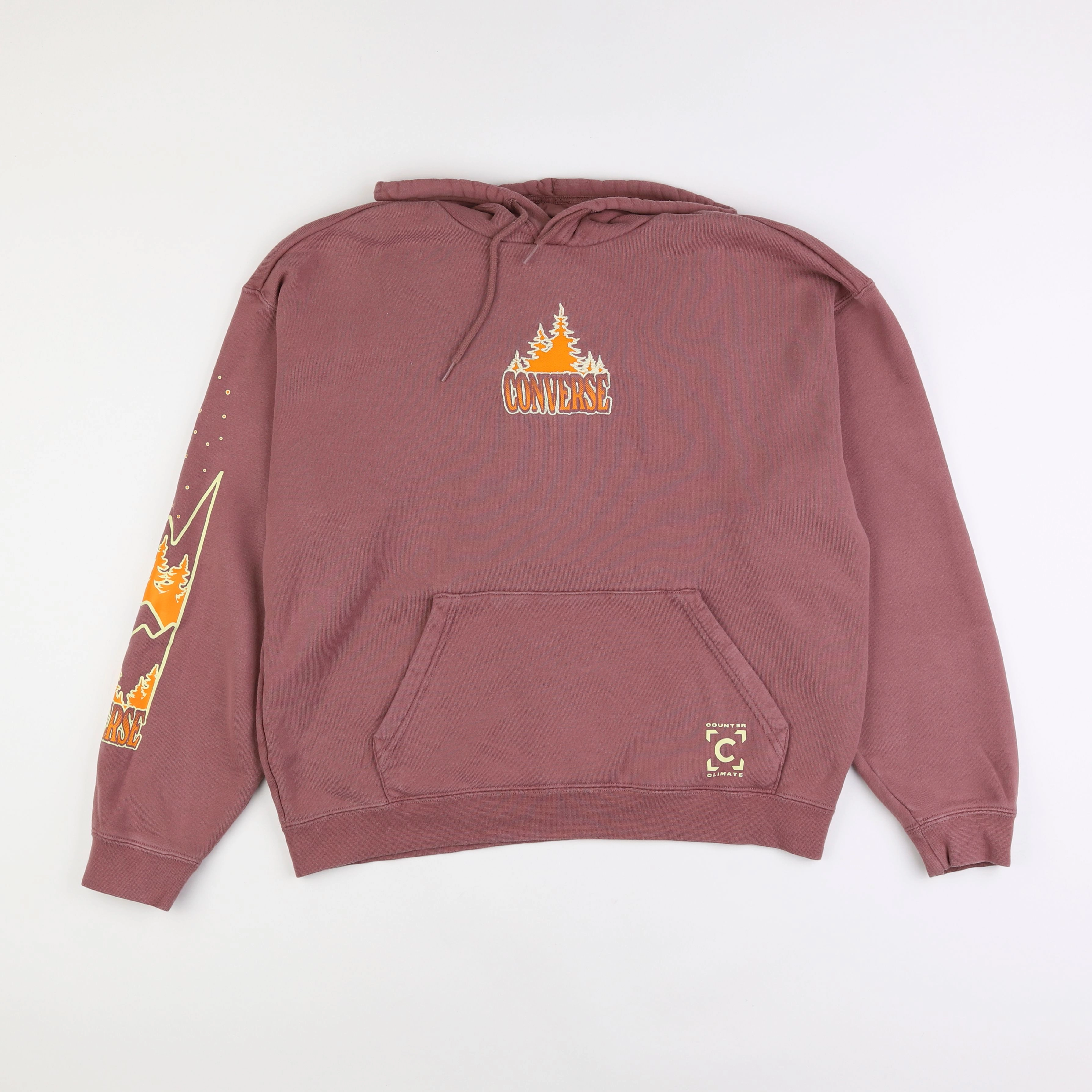 Converse - sweat rouge, marron - 13/14 ans