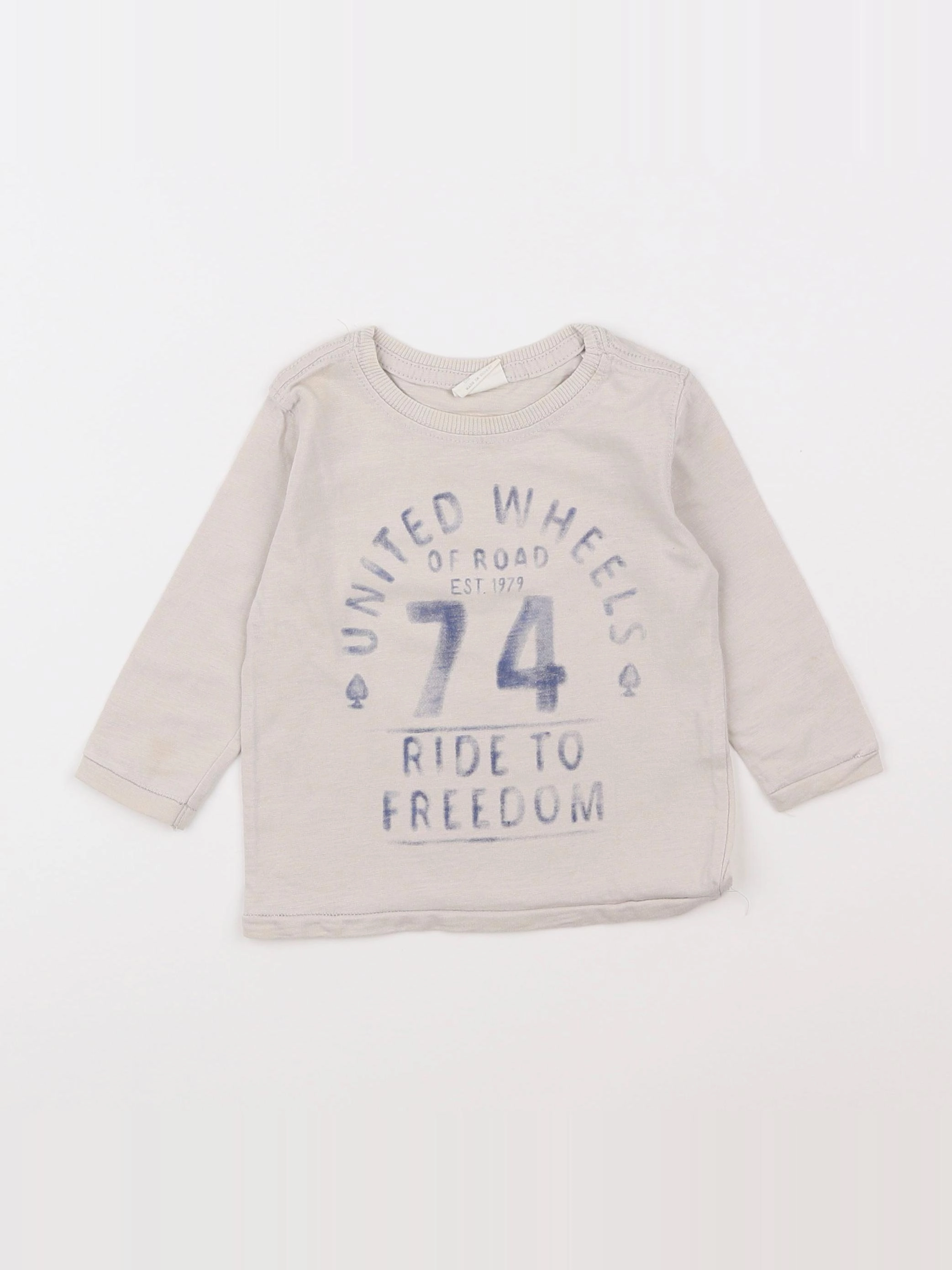 Zara - tee-shirt beige - 9/12 mois