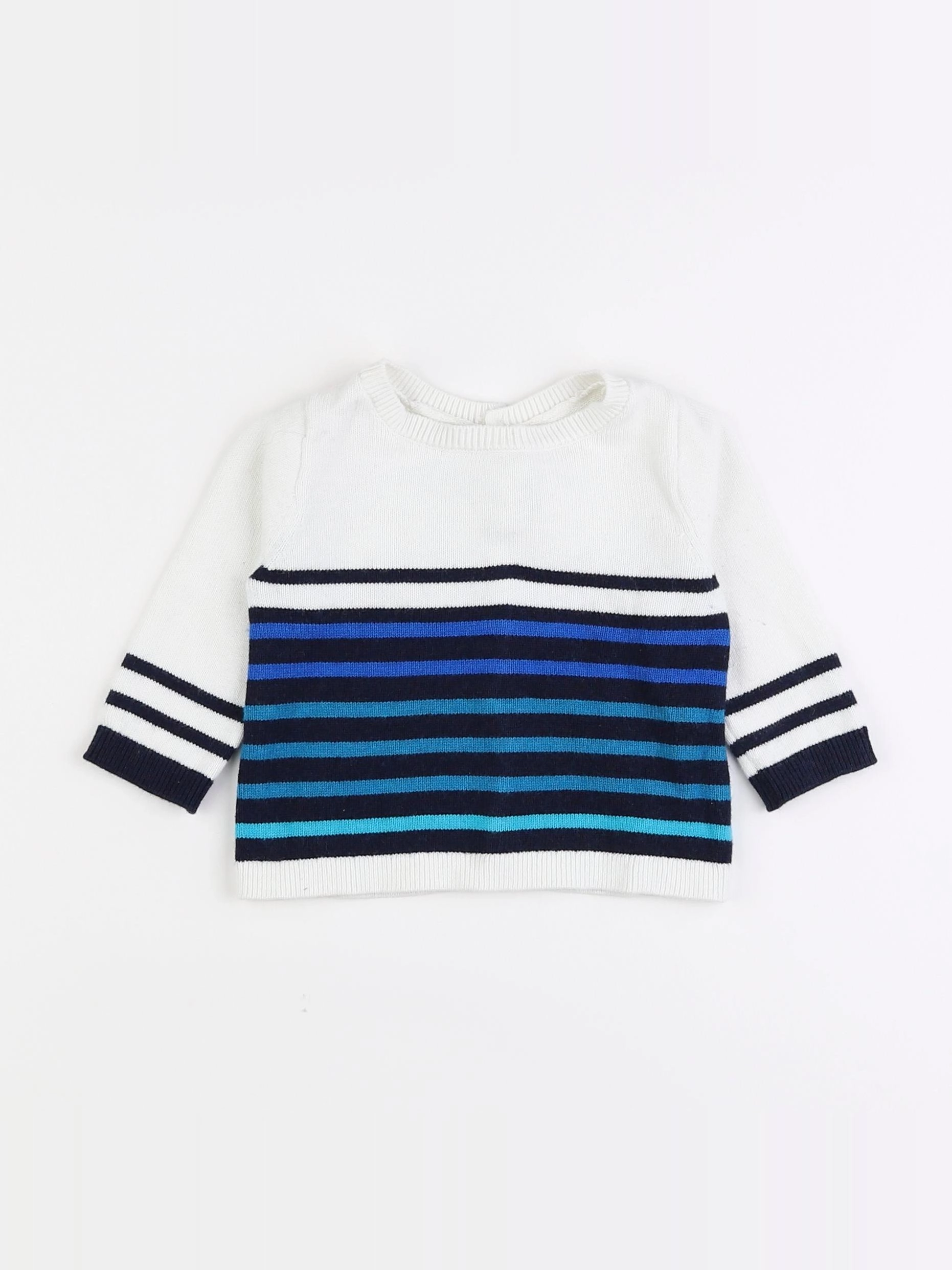Jacadi - pull blanc - 6 mois