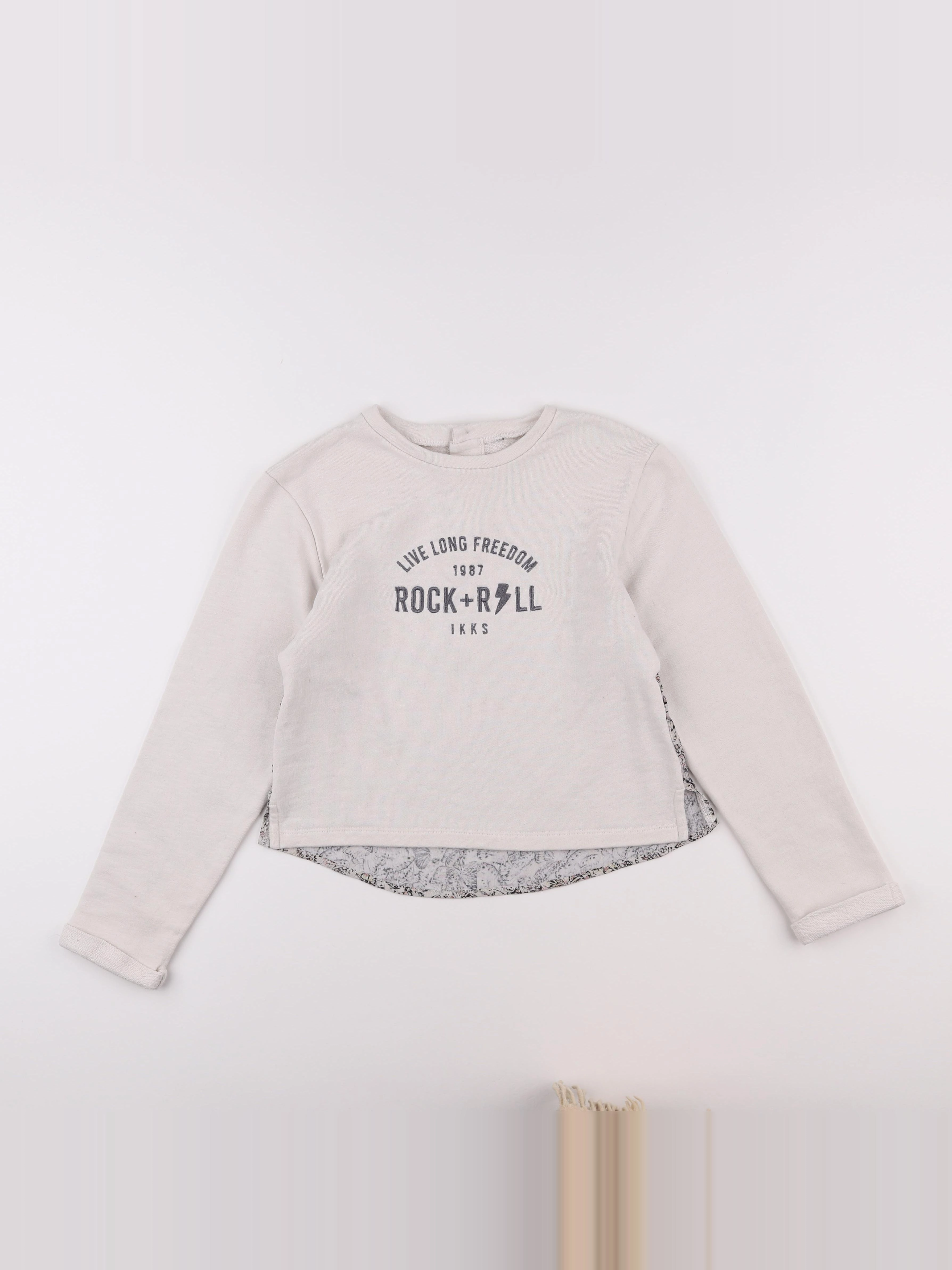 IKKS - sweat beige - 6 ans