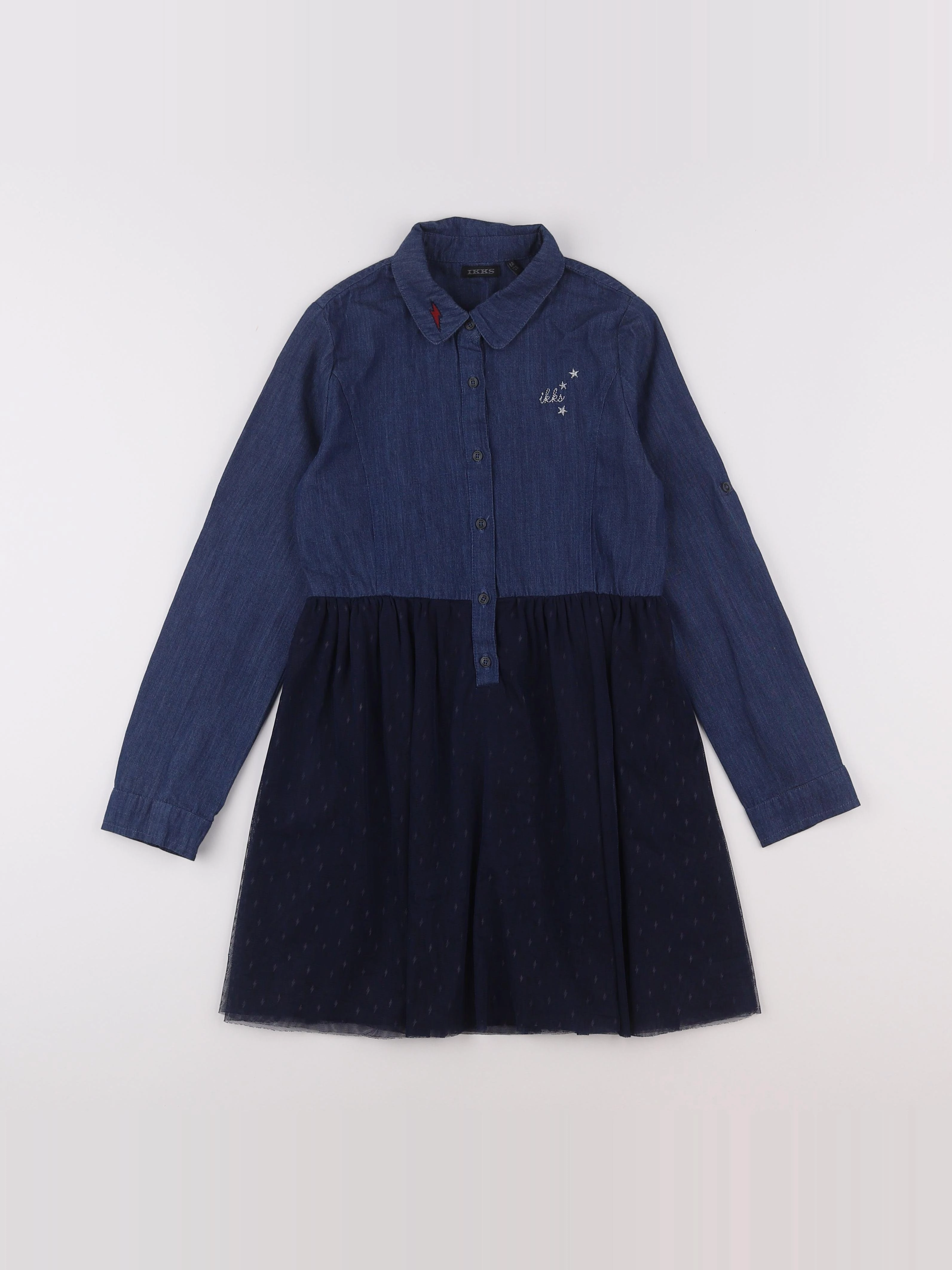 IKKS - robe bleu - 8 ans