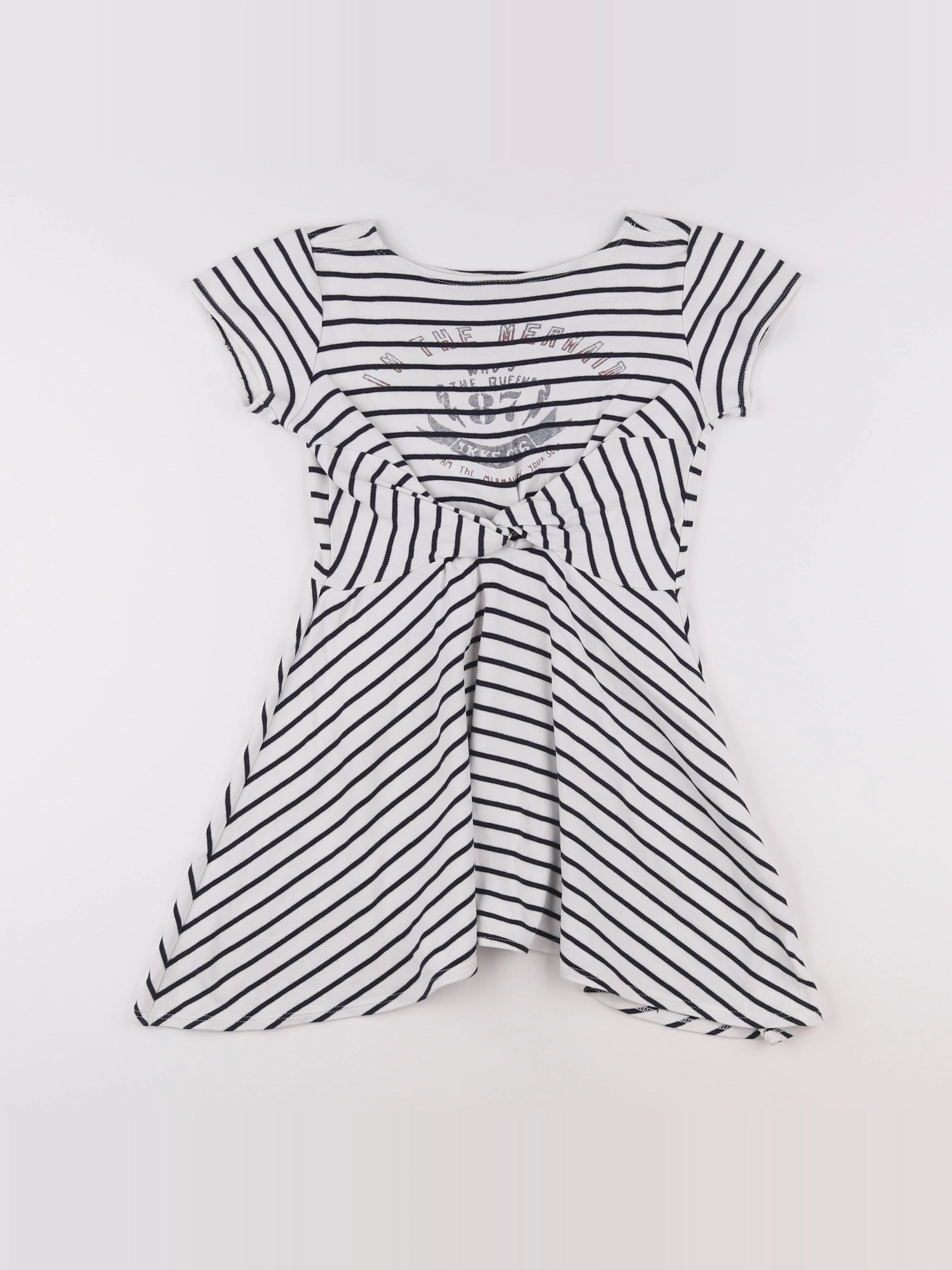 IKKS - robe blanc, bleu - 8 ans