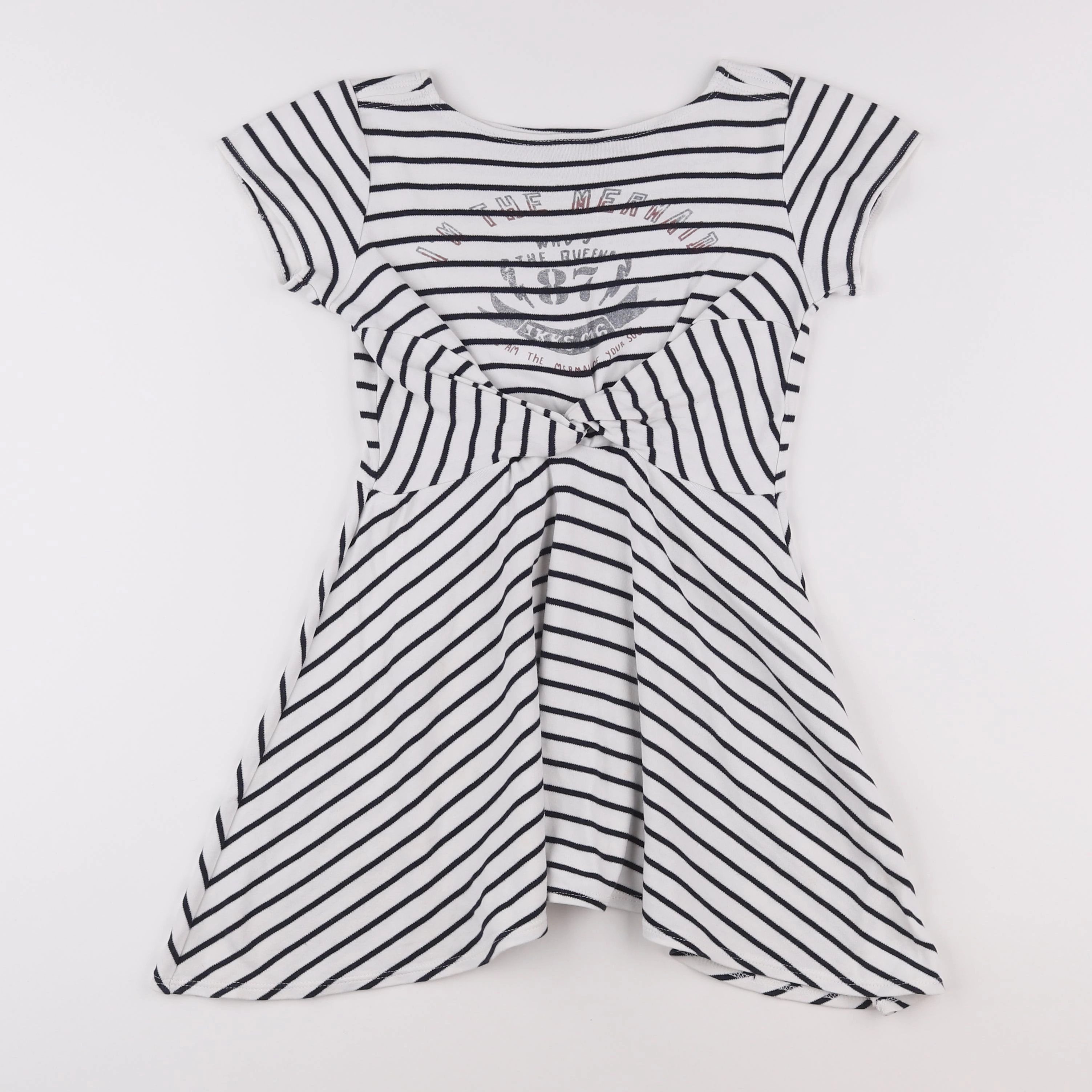 IKKS - robe blanc, bleu - 8 ans