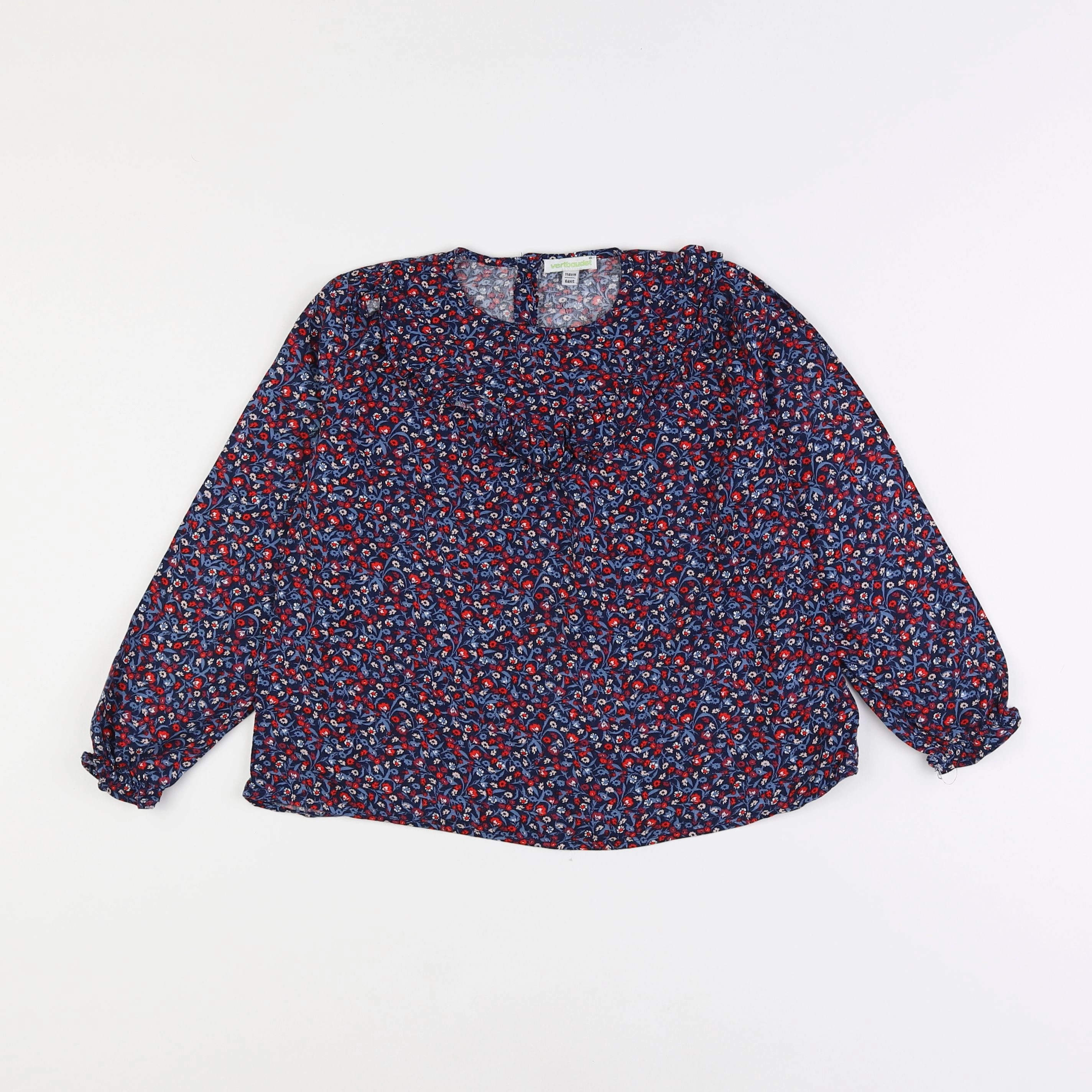 Vertbaudet - blouse bleu - 6 ans