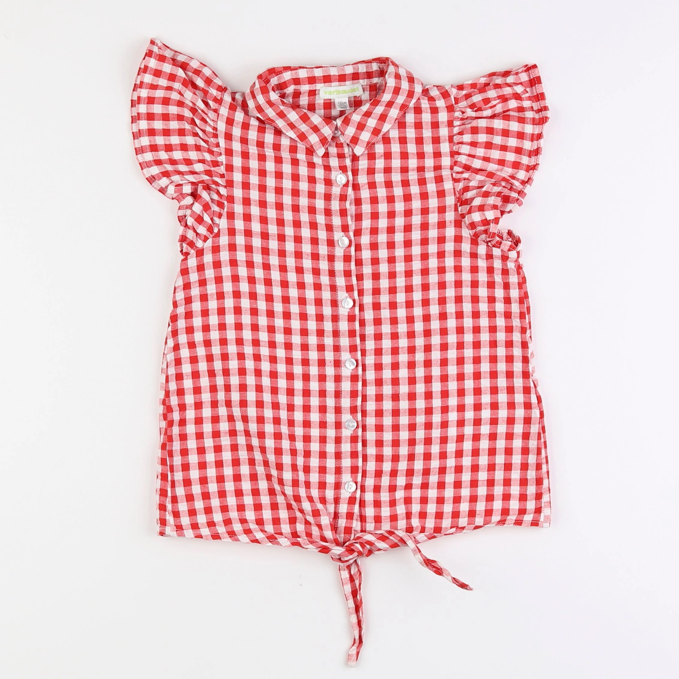 Vertbaudet - blouse rouge - 7 ans