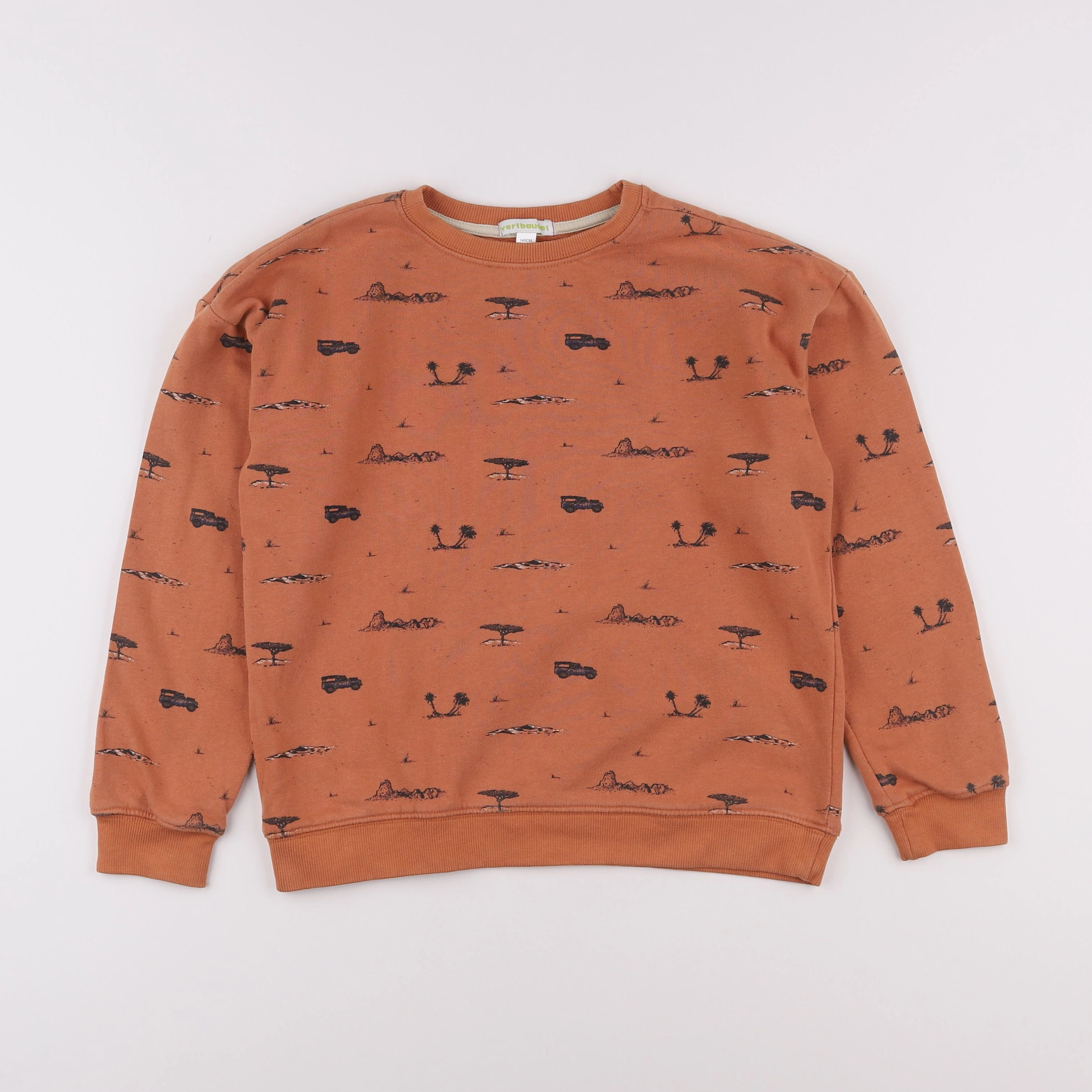 Vertbaudet - sweat marron - 10 ans