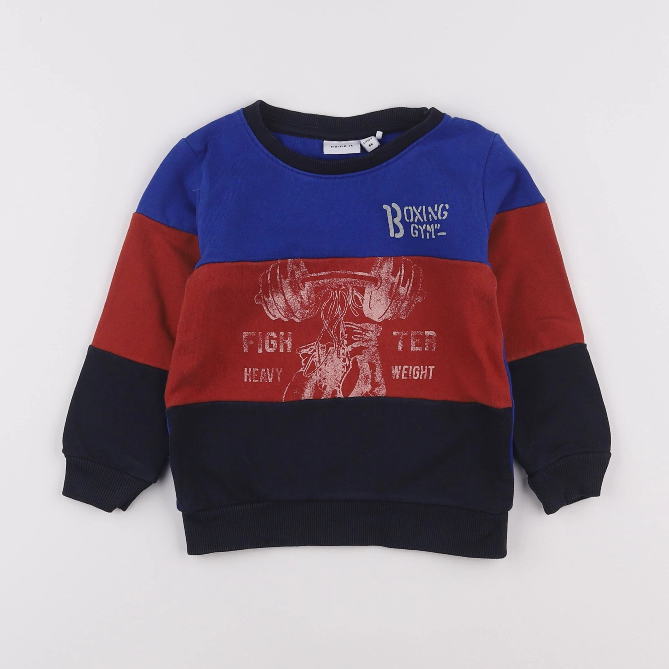 Name it - sweat bleu, rouge - 18 mois à 2 ans