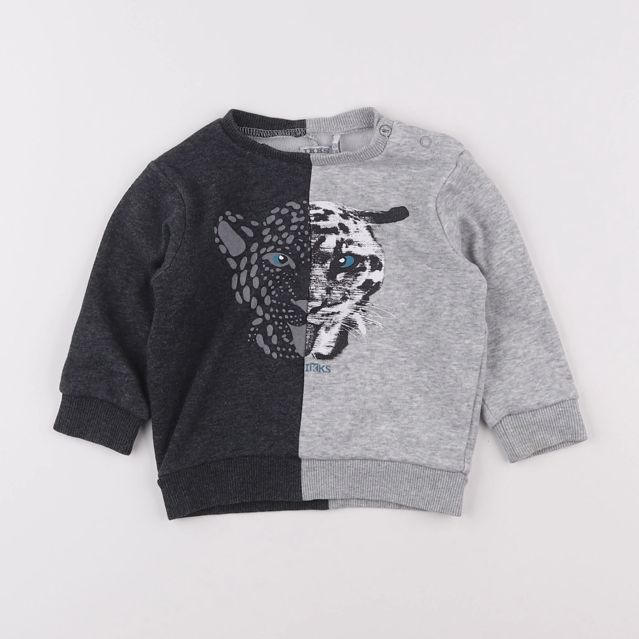 IKKS - sweat gris - 12 mois