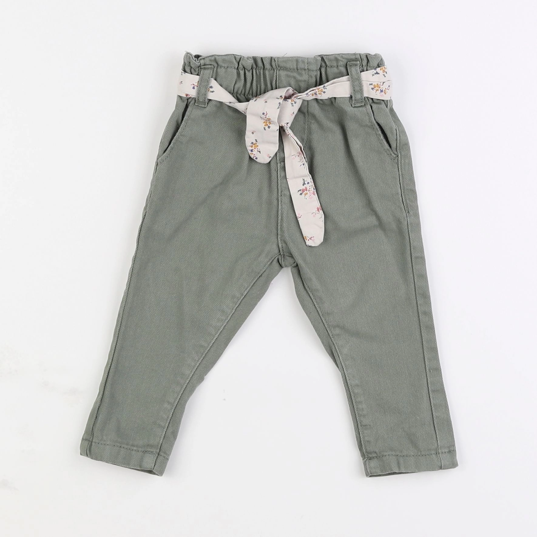 Vertbaudet - pantalon vert - 6 mois