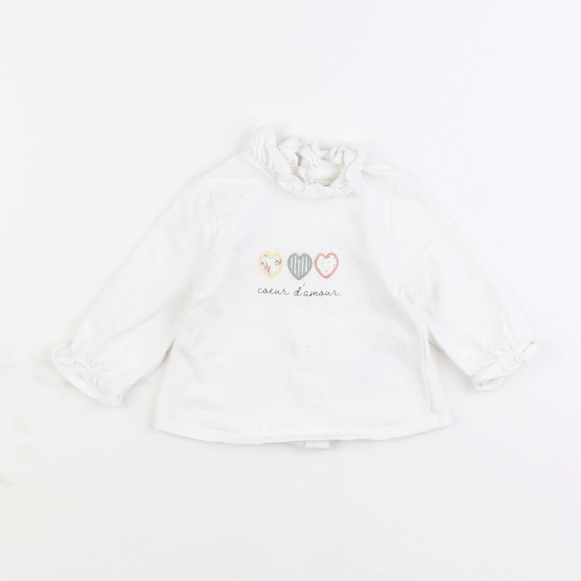 Vertbaudet - tee-shirt blanc - 6 mois