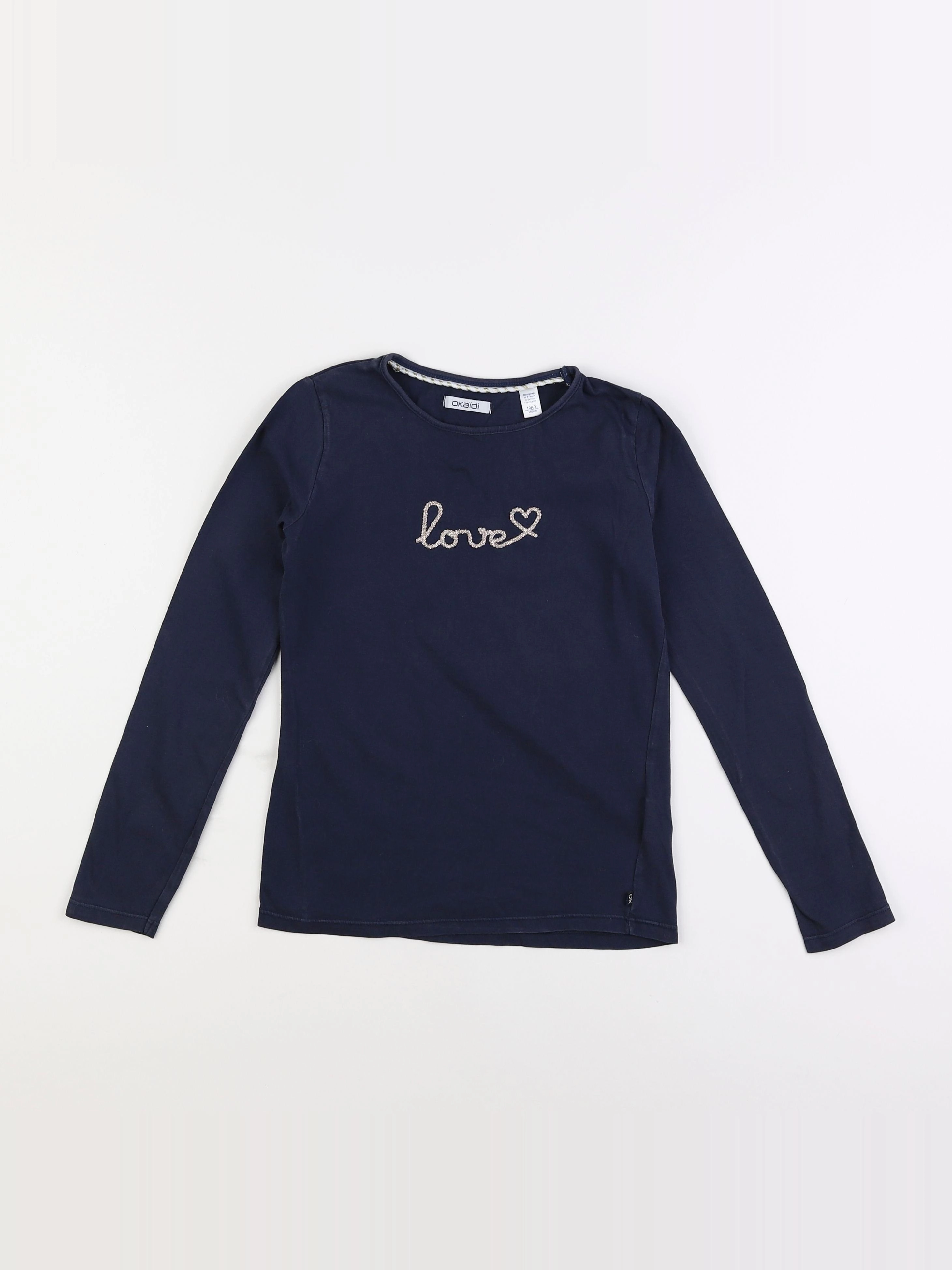 Okaidi - tee-shirt bleu - 10 ans