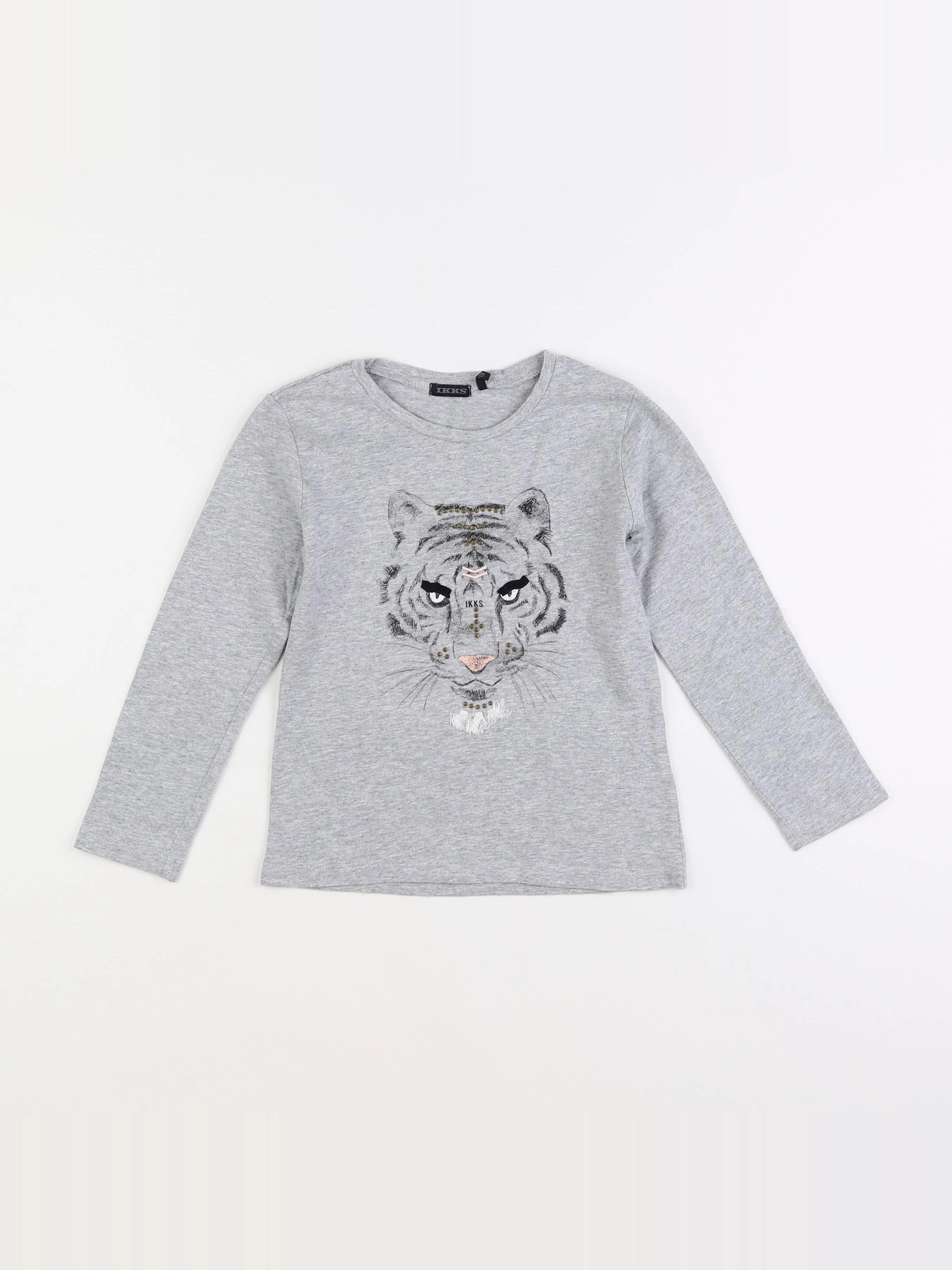 IKKS - tee-shirt gris - 6 ans