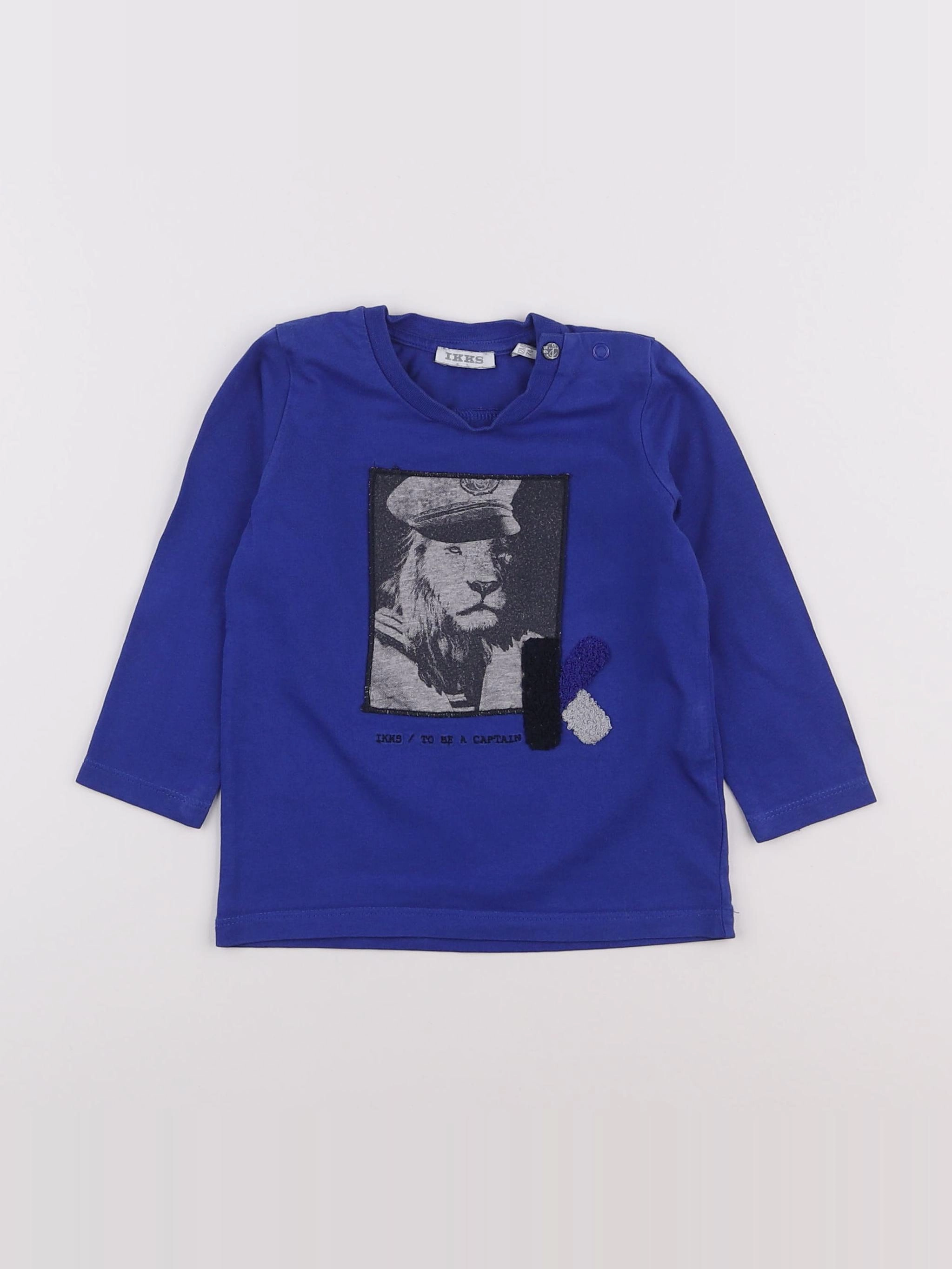 IKKS - tee-shirt bleu - 12 mois