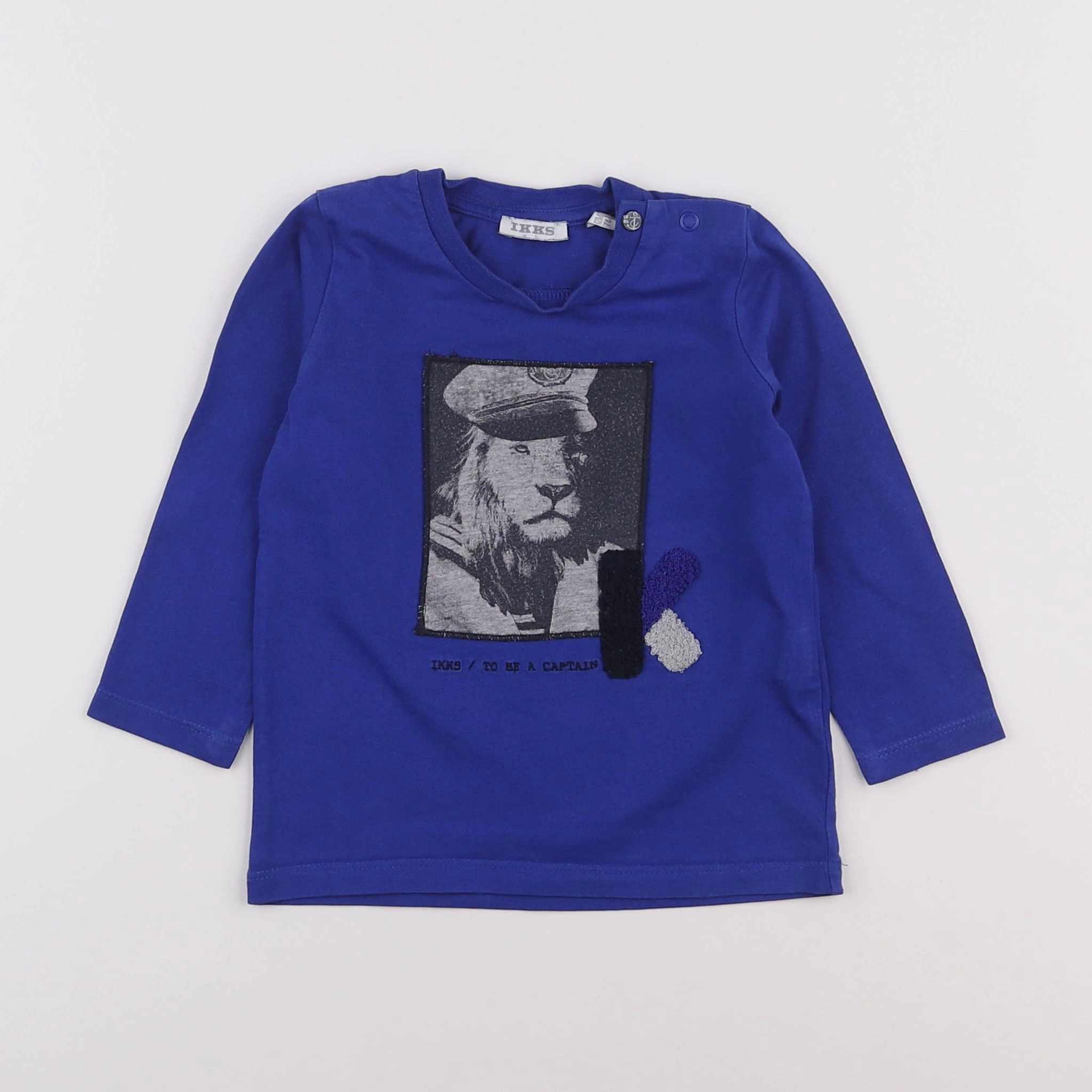 IKKS - tee-shirt bleu - 12 mois
